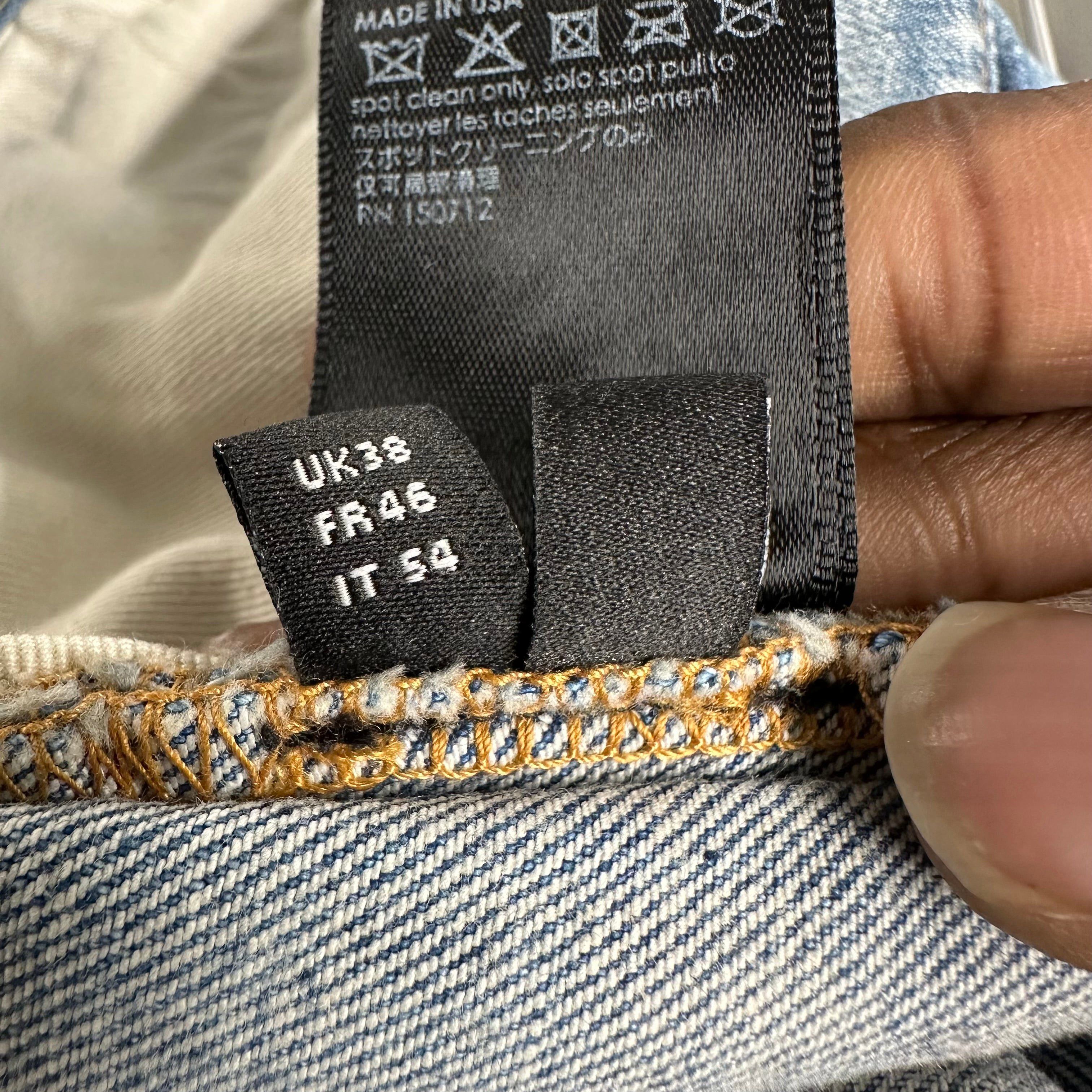 Amiri Amiri MX1 Cracked Orange Blue Denim Jeans Sz 38 Size US 38 / EU 54 - 6 Thumbnail