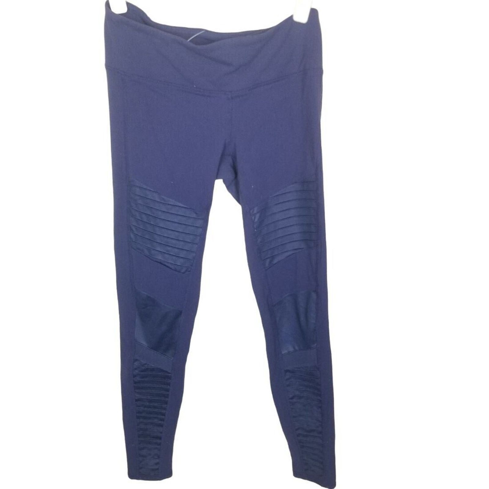 Alo Alo Yoga Womens High Waist Moto Leggings Sz S Navy Blue Size 26" / US 2 / IT 38 - 2 Thumbnail