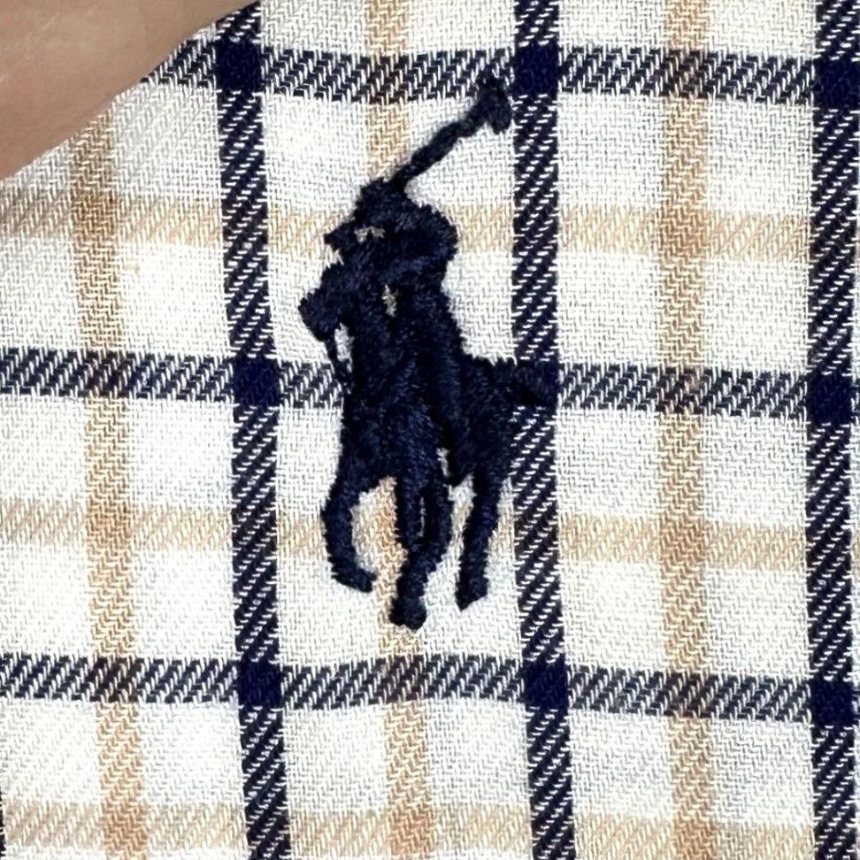 Ralph Lauren Ralph Lauren Yarmouth Button Down Shirt Mens Blue Tan Check Pony Dress 17.5-34 Size 48R - 5 Thumbnail