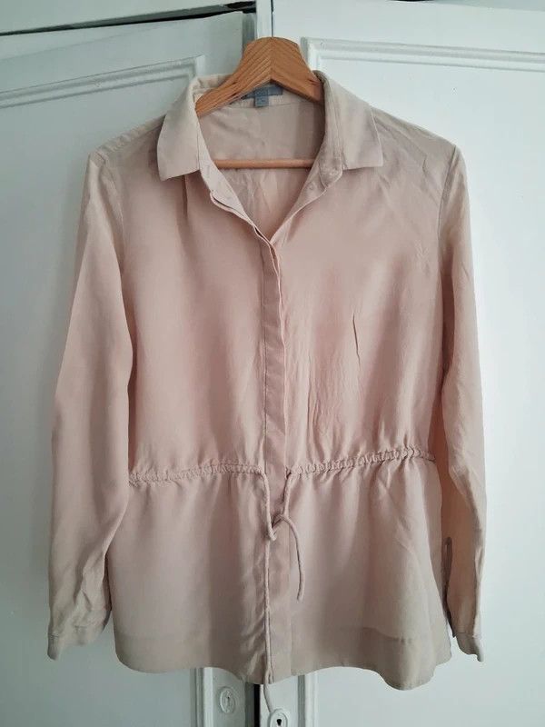 Cos COS 100 % Silk Blouse Powder Pink Beige – Size 34 / XS Size XS / US 0-2 / IT 36-38 - 1 Thumbnail
