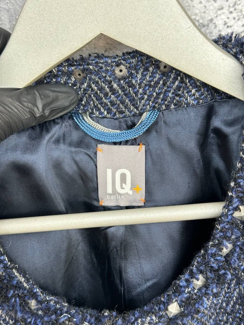 Other IQ+ Berlin Herringbone Tweed Jacket Coat Wool Fringe Trim Size M / US 6-8 / IT 42-44 - 10 Thumbnail