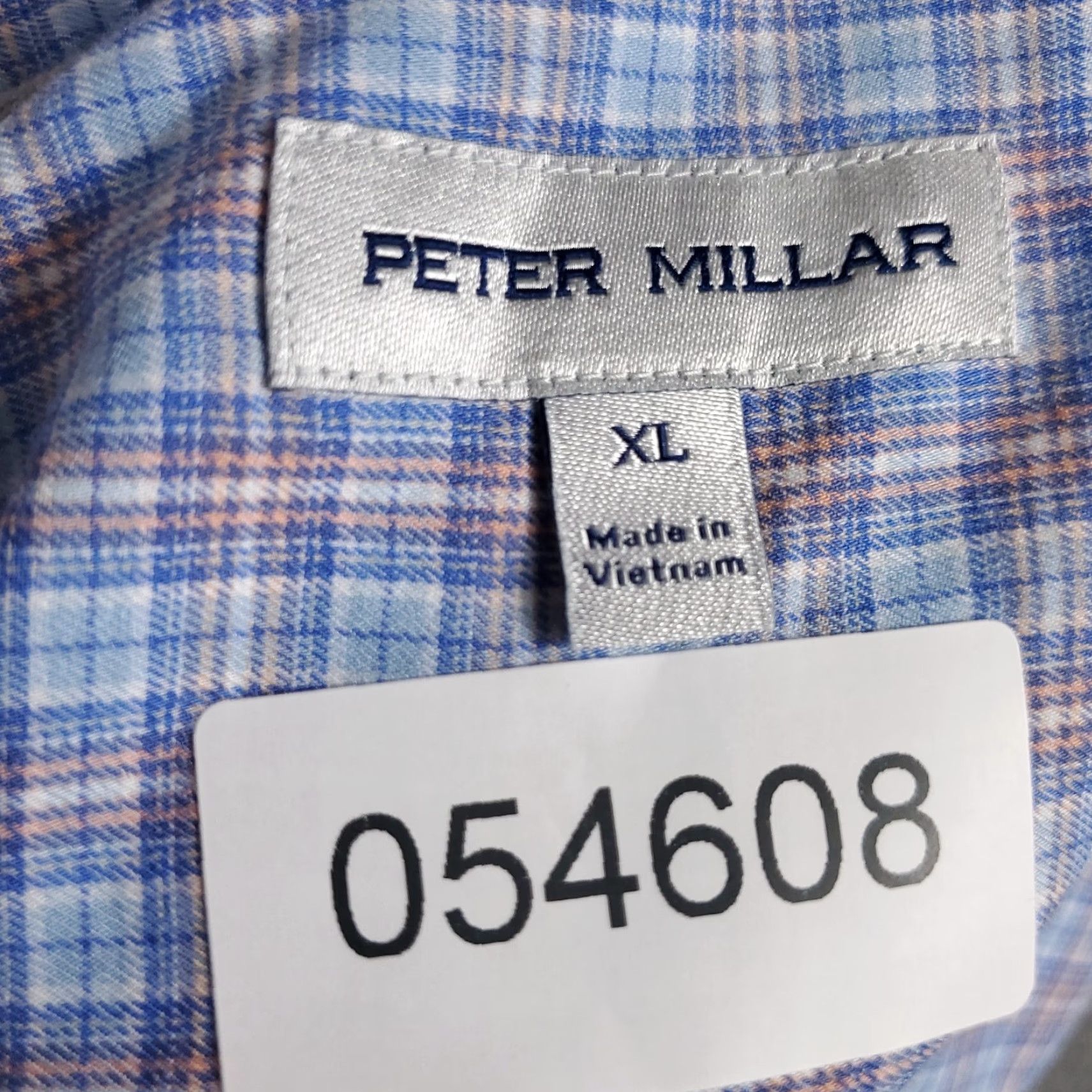 Peter Millar PETER MILLAR Shirt XL Blue Plaid Long Sleeve Button-Up Mens Size US XL / EU 56 / 4 - 6 Thumbnail