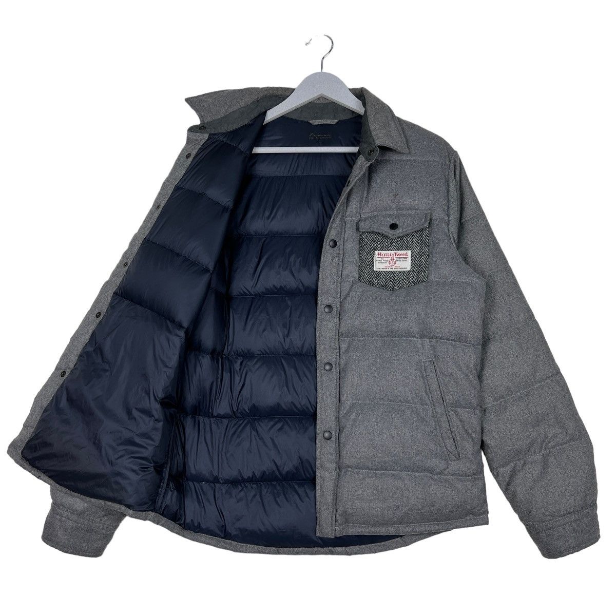 Harris Tweed 🔥 HARRIS TWEED POLAND DOWN PUFFER JACKET Size US M / EU 48-50 / 2 - 9 Thumbnail