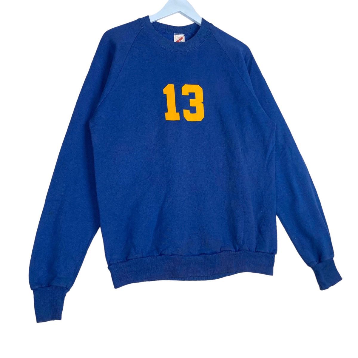 Jerzees × Vintage Vintage Jerzees Printed Number Crewneck Sweatshirt Blue Size US XL / EU 56 / 4 - 3 Thumbnail