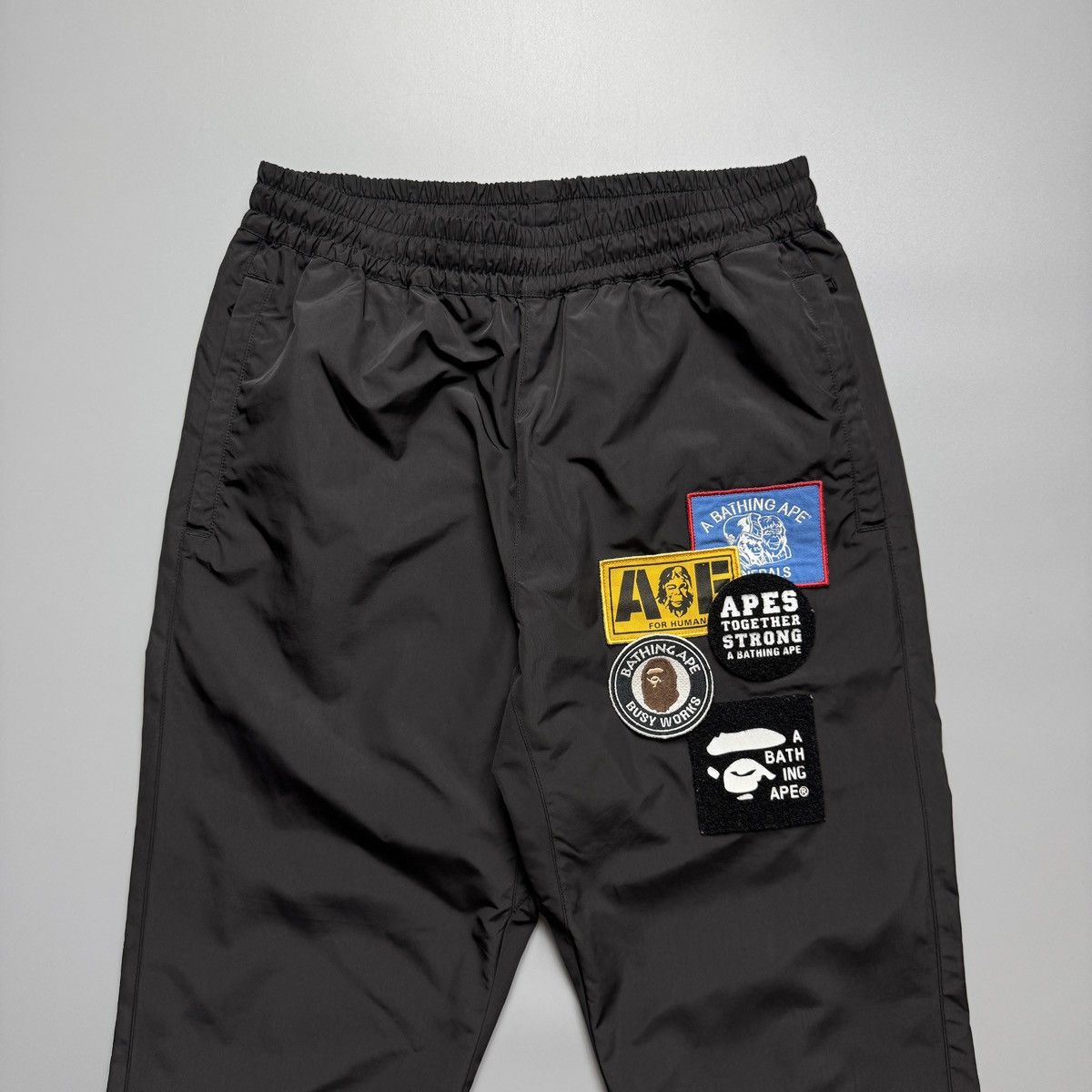 Bape Bape - Patches Nylon Wide Track Pants Size US 28 / EU 44 - 4 Thumbnail