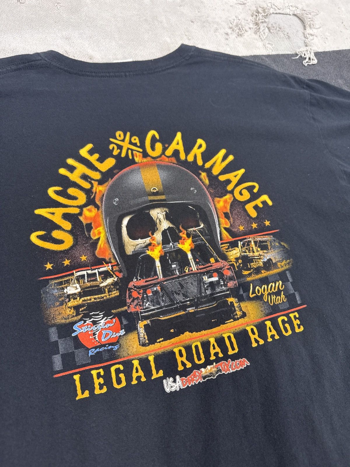 Vintage Racing Skull Car Vintage Y2K T-Shirt Size US XL / EU 56 / 4 - 3 Thumbnail