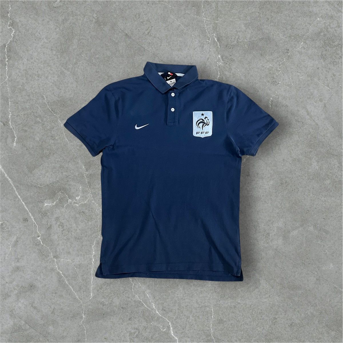 Nike Nike FFF Frankreich Polo Trikot Blau | Größe M Size US M / EU 48-50 / 2 - 1 Thumbnail