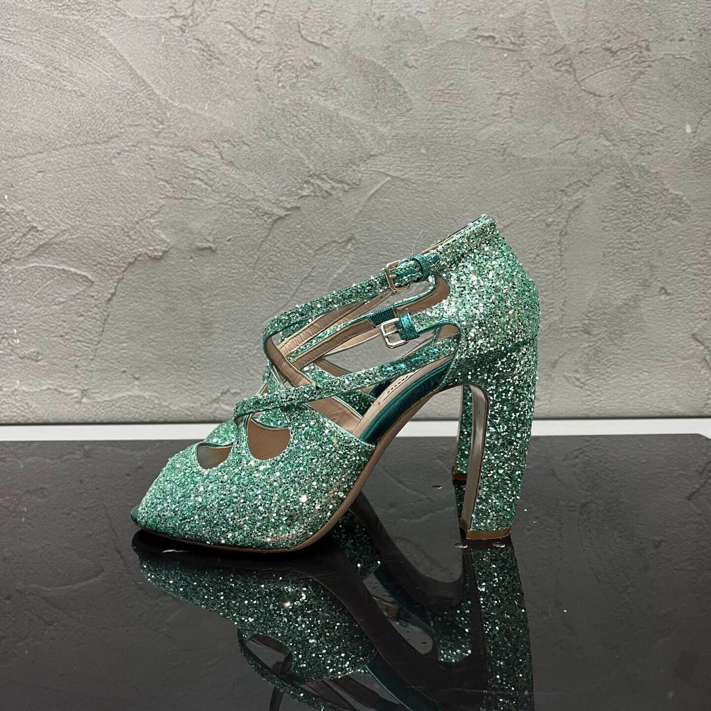 Miu Miu MIUMIU Sequin Heels 37 98 New Size US 6 / IT 36 - 3 Thumbnail