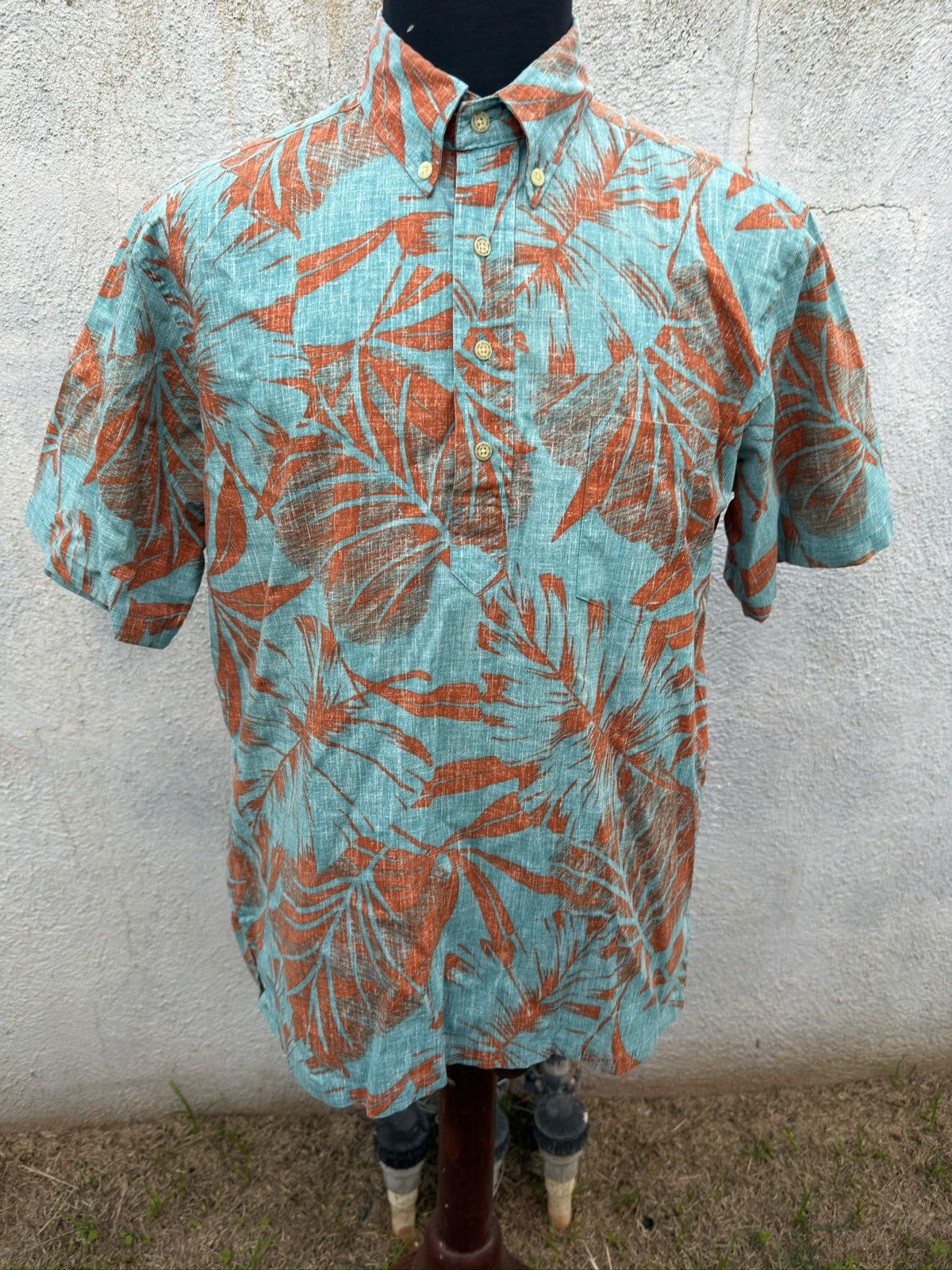 Reyn Spooner PreOwned Reyn Spooner Classic Green/Orange Hawaiian Men's M Size US M / EU 48-50 / 2 - 1 Thumbnail