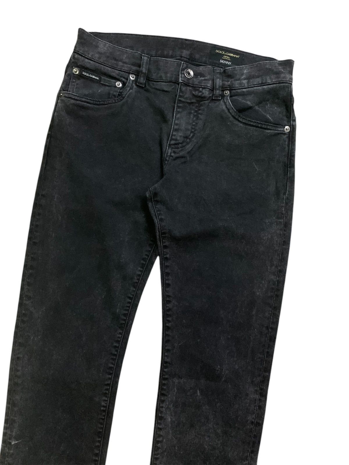 Dolce & Gabbana Dolce&Gabbana Skinny Super Black Denim Size 29" - 3 Thumbnail