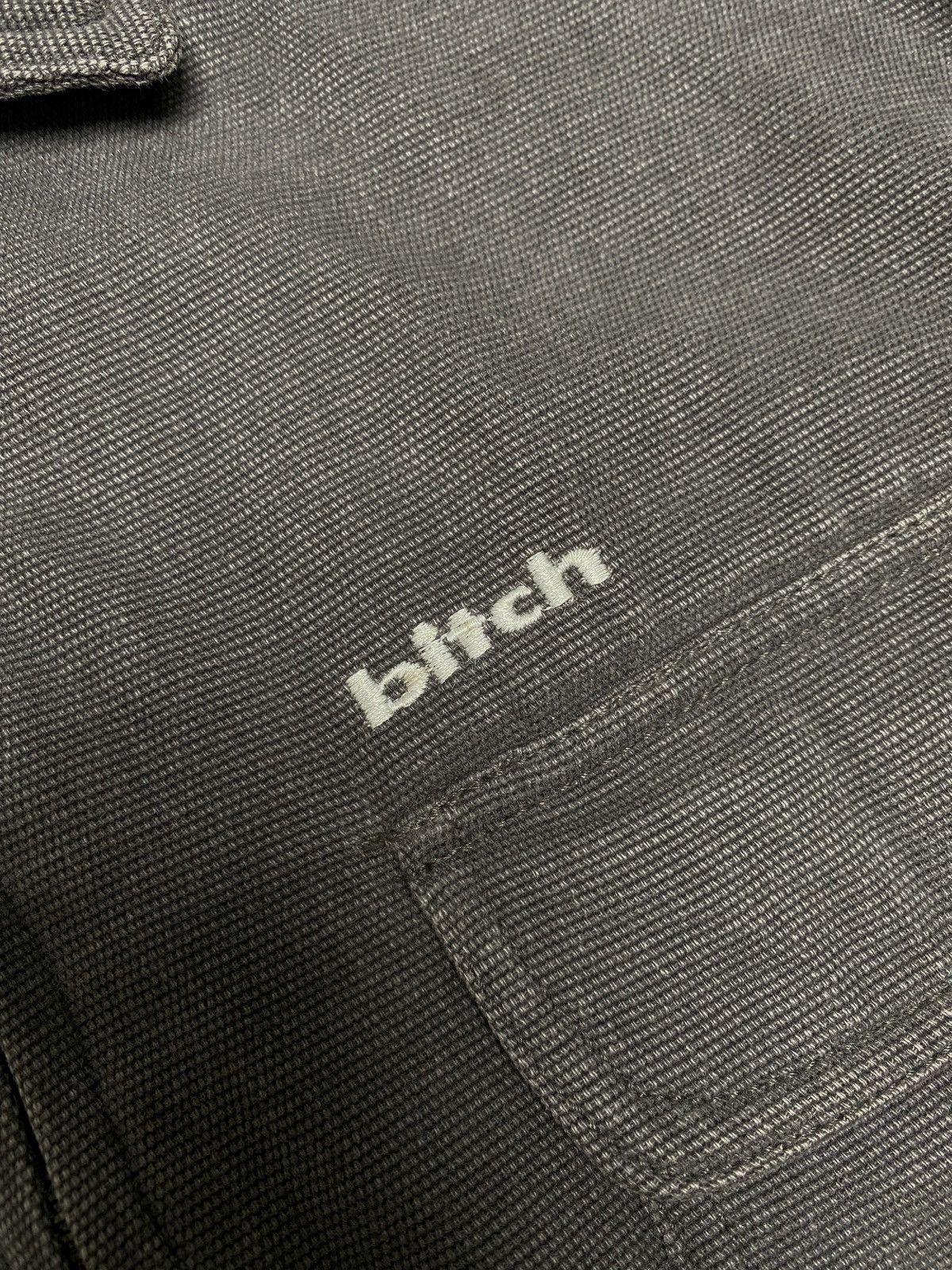 Vintage Vintage 1990’s Bitch Skateboards grey Work Jacket Size US M / EU 48-50 / 2 - 3 Thumbnail