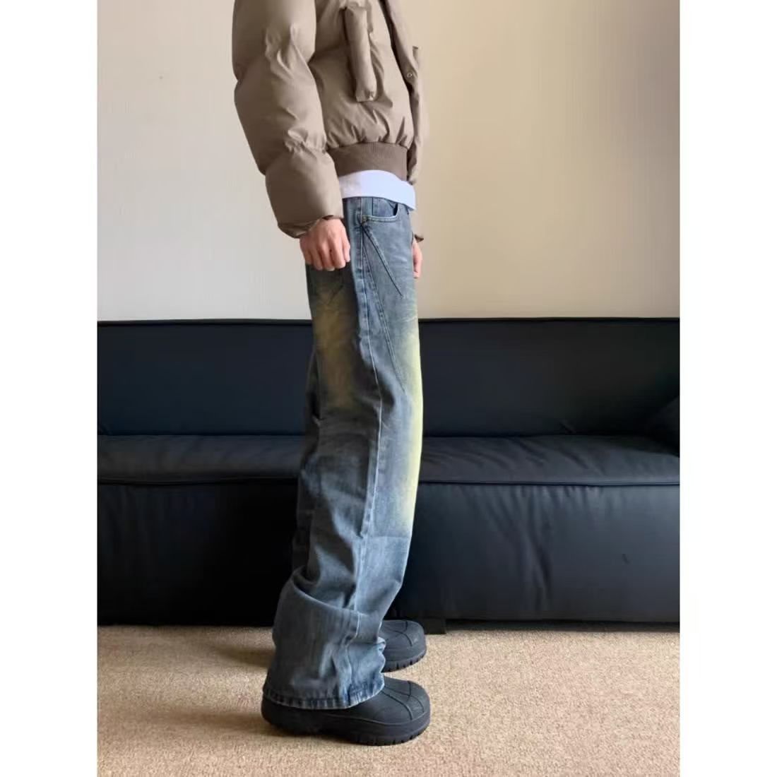 Japanese Brand × Jean Blue washed vintage distressed men's jeans y2k Size US 32 / EU 48 - 3 Thumbnail