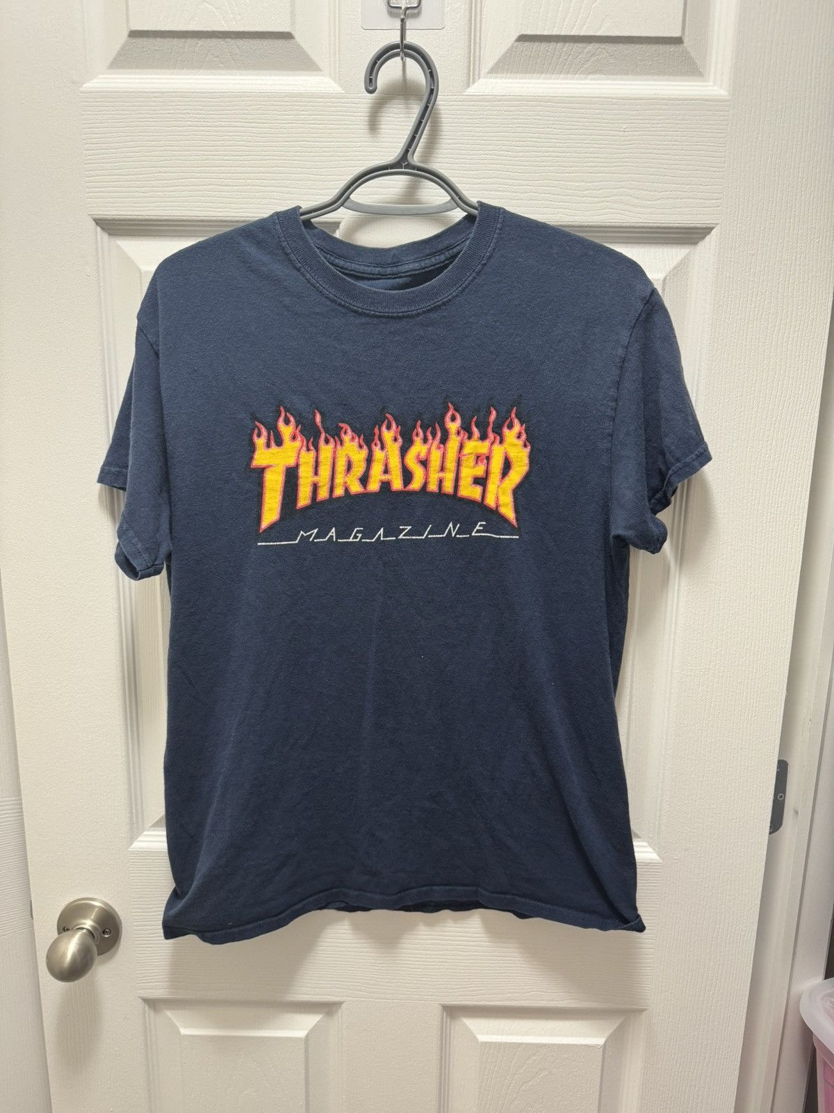 Thrasher × Vintage Thrasher Magazine Vintage Skateboard Faded T-Shirt Dark Blue Size US S / EU 44-46 / 1 - 1 Thumbnail