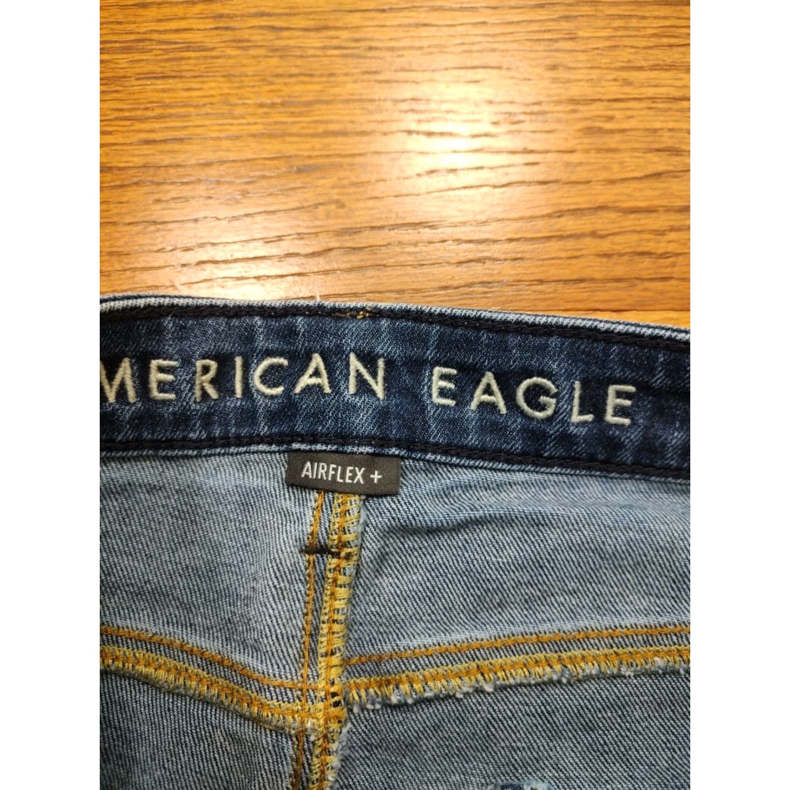 American Eagle Outfitters American Eagle Jeans Mens Relaxed Straight Distressed Denim Blue 33x32 Size US 33 - 6 Thumbnail