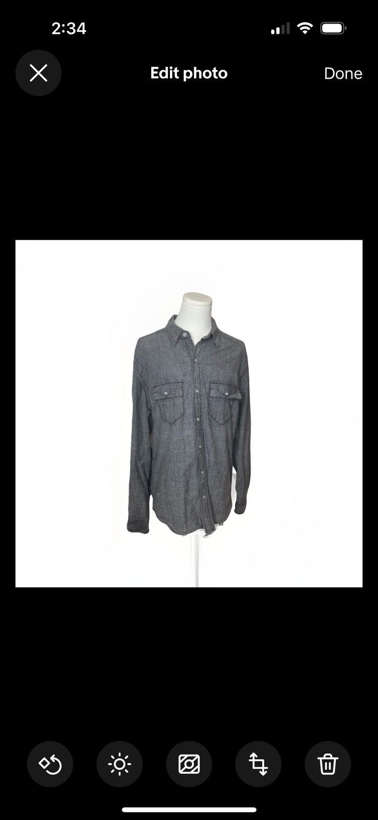 Levi's Vintage Clothing Levis Gray Snap Shirt Men's M Aztec Flannel Lined Jacket. Size US M / EU 48-50 / 2 - 1 Thumbnail