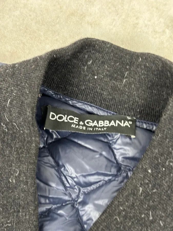 Dolce & Gabbana Dolce & Gabbana Navy Nylon Quilted Bomber Jacket Size US L / EU 52-54 / 3 - 8 Thumbnail
