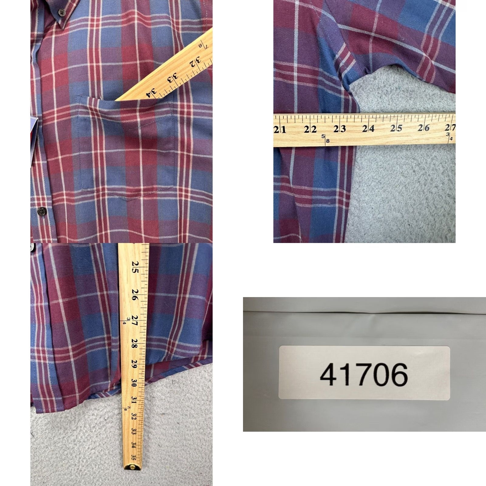 Croft & Barrow VINTAGE Croft & Barrow Shirt Mens Large Woven Blue Tartan Plaid Easy-Care Button-Down NEW Size US L / EU 52-54 / 3 - 8 Thumbnail