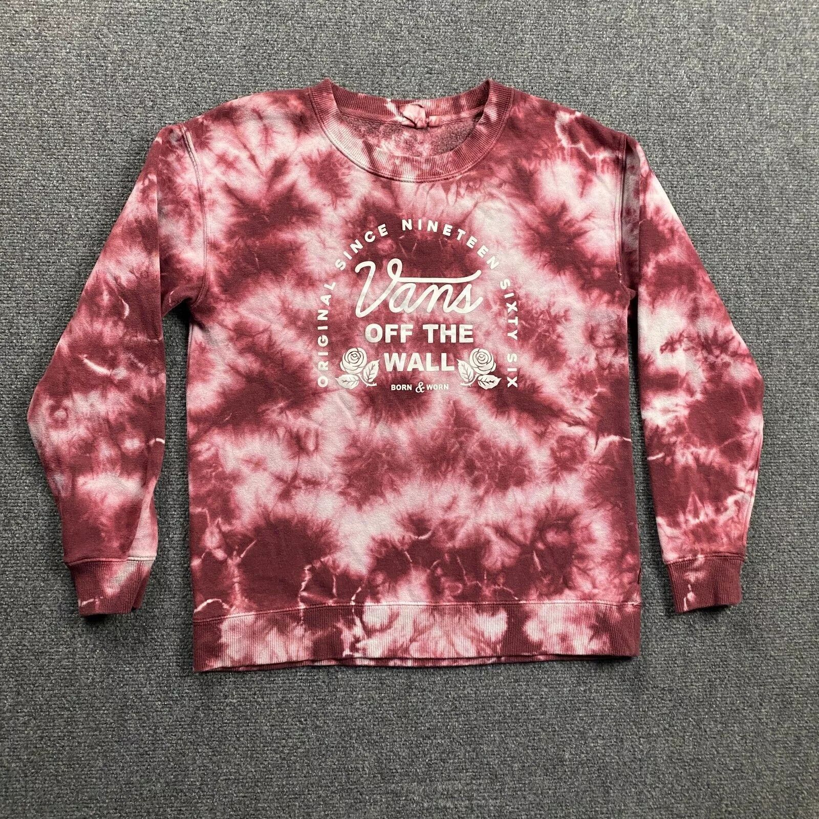 Vans Vans Sweatshirt Adults Small Tie Dye Crew Neck Logo Mens Size US S / EU 44-46 / 1 - 1 Thumbnail