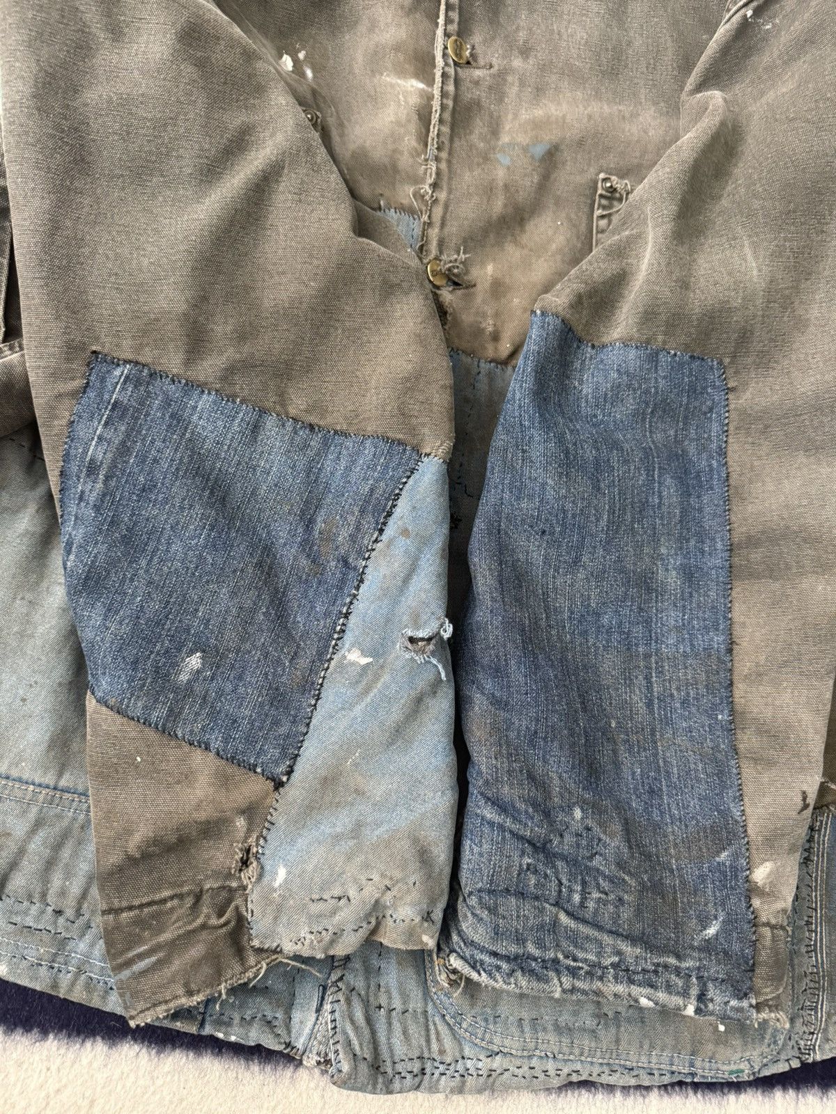 Carhartt Carhartt Chore Coat Boro Patchwork Distressed Thrashed Size US XXL / EU 58 / 5 - 15 Thumbnail