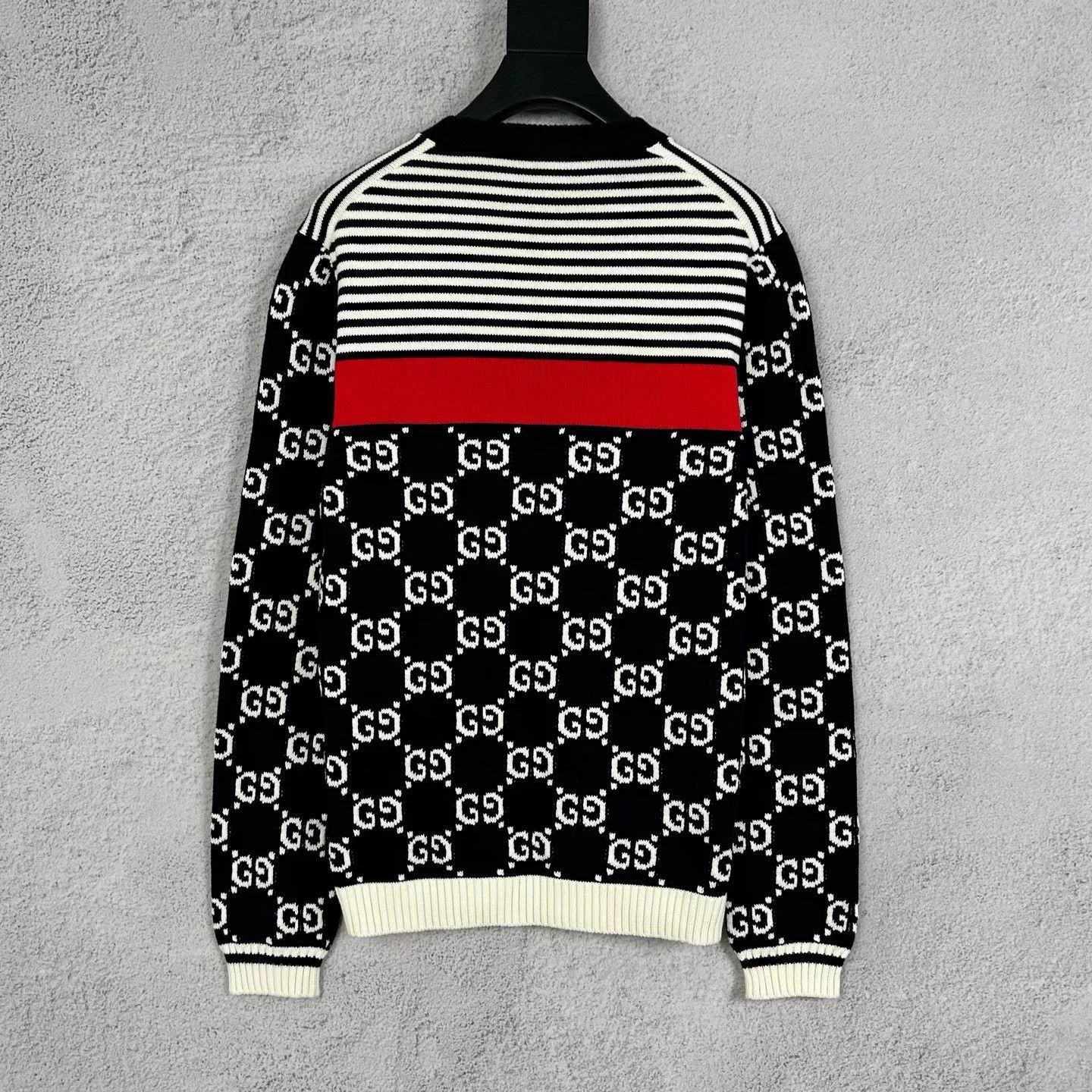 Gucci Gucci GG jacquard stripe sweater black and red S Size US S / EU 44-46 / 1 - 2 Thumbnail