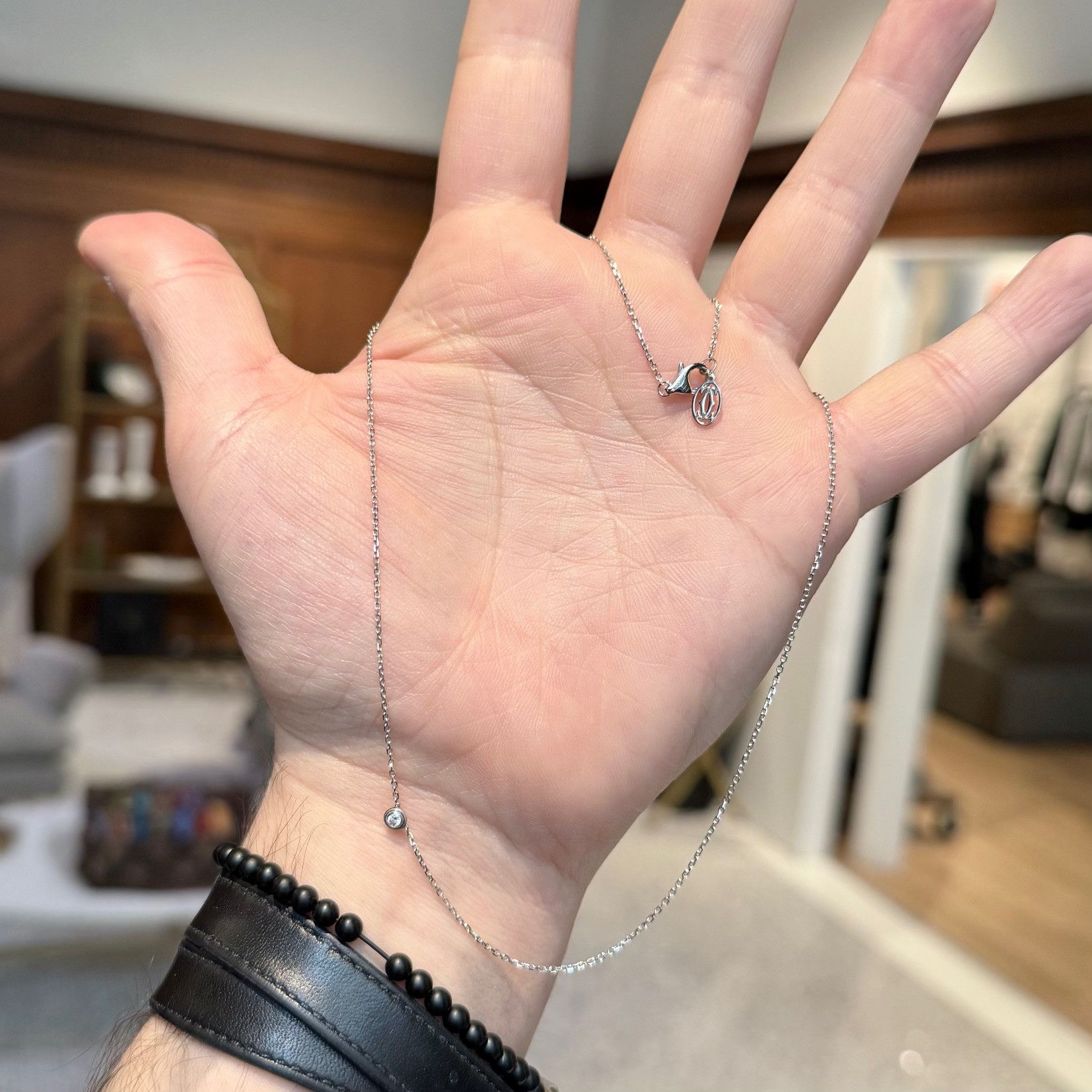 Cartier Cartier 18k White Gold D'Amour Pendant Mini Diamond Necklace Size ONE SIZE - 9 Thumbnail