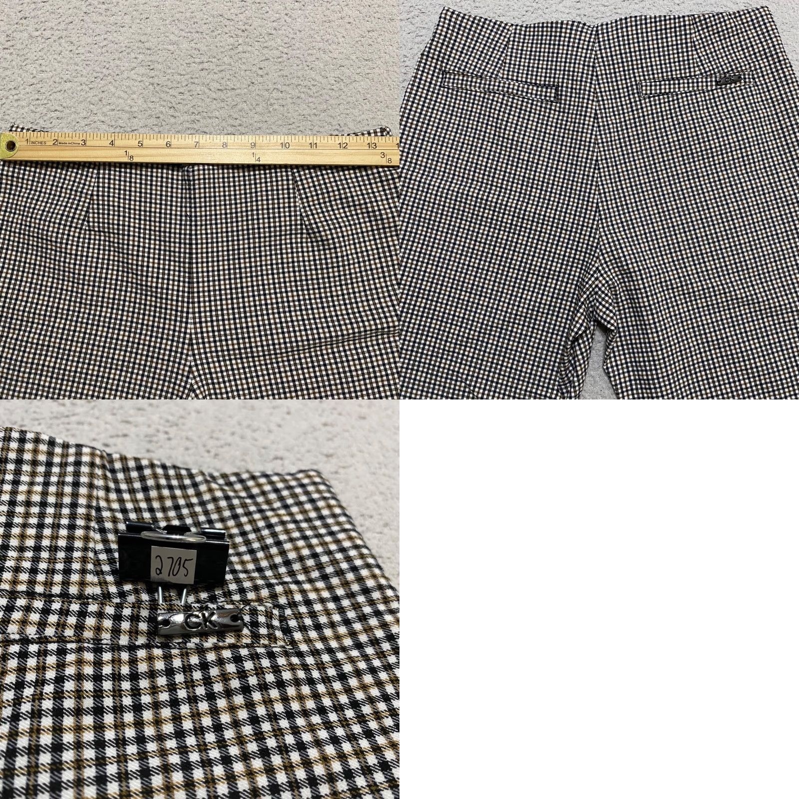 Calvin Klein Calvin Klein Pants Womens 8 Multicolor Plaid Skinny Ankle Mid Rise Pull On Color Multicolor Casual Formal 8 Womens Size 30" / US 8 / IT 44 - 8 Thumbnail