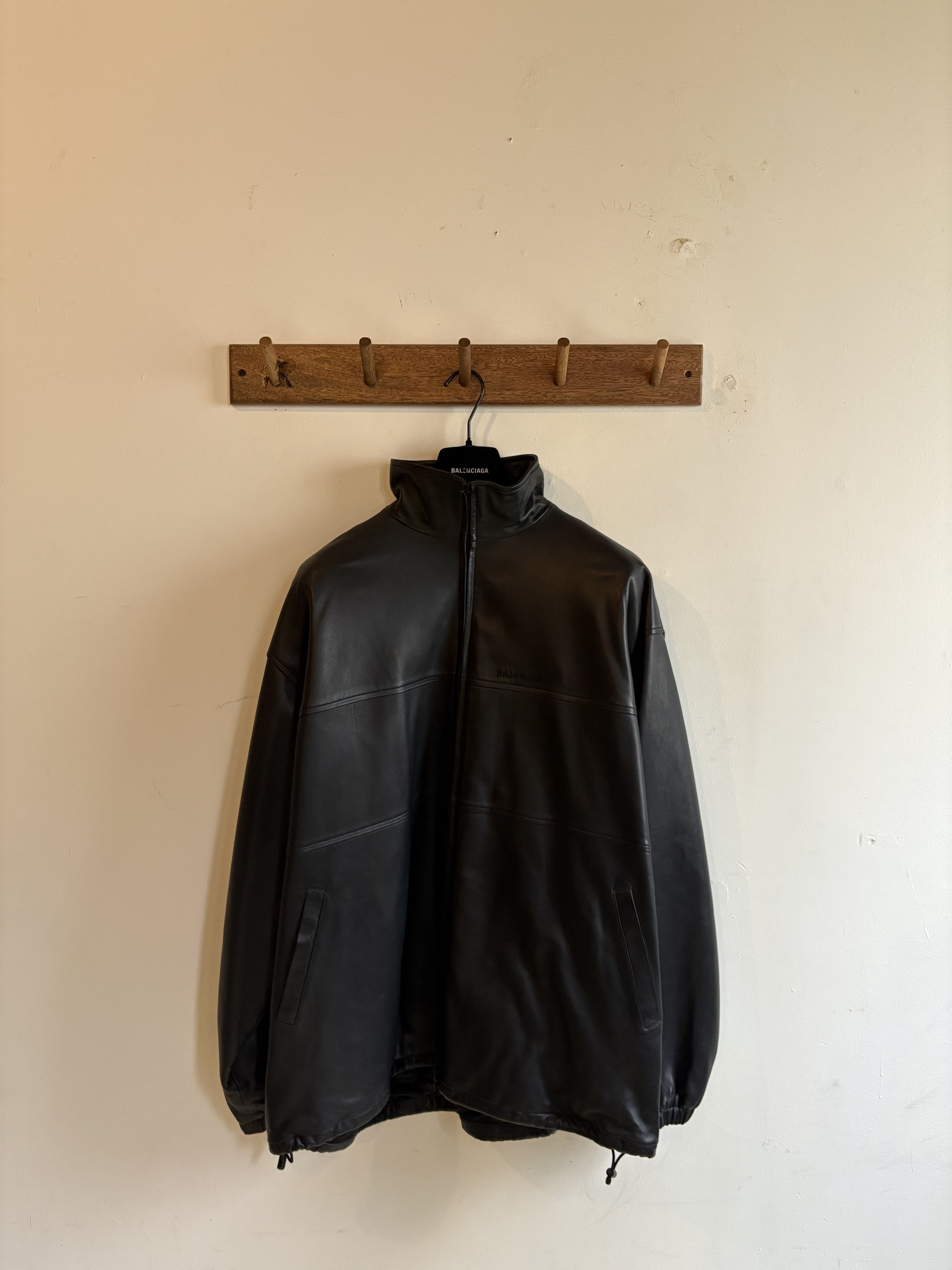 Balenciaga Balenciaga Lamb Leather Track Top Jacket Size US S / EU 44-46 / 1 - 1 Thumbnail