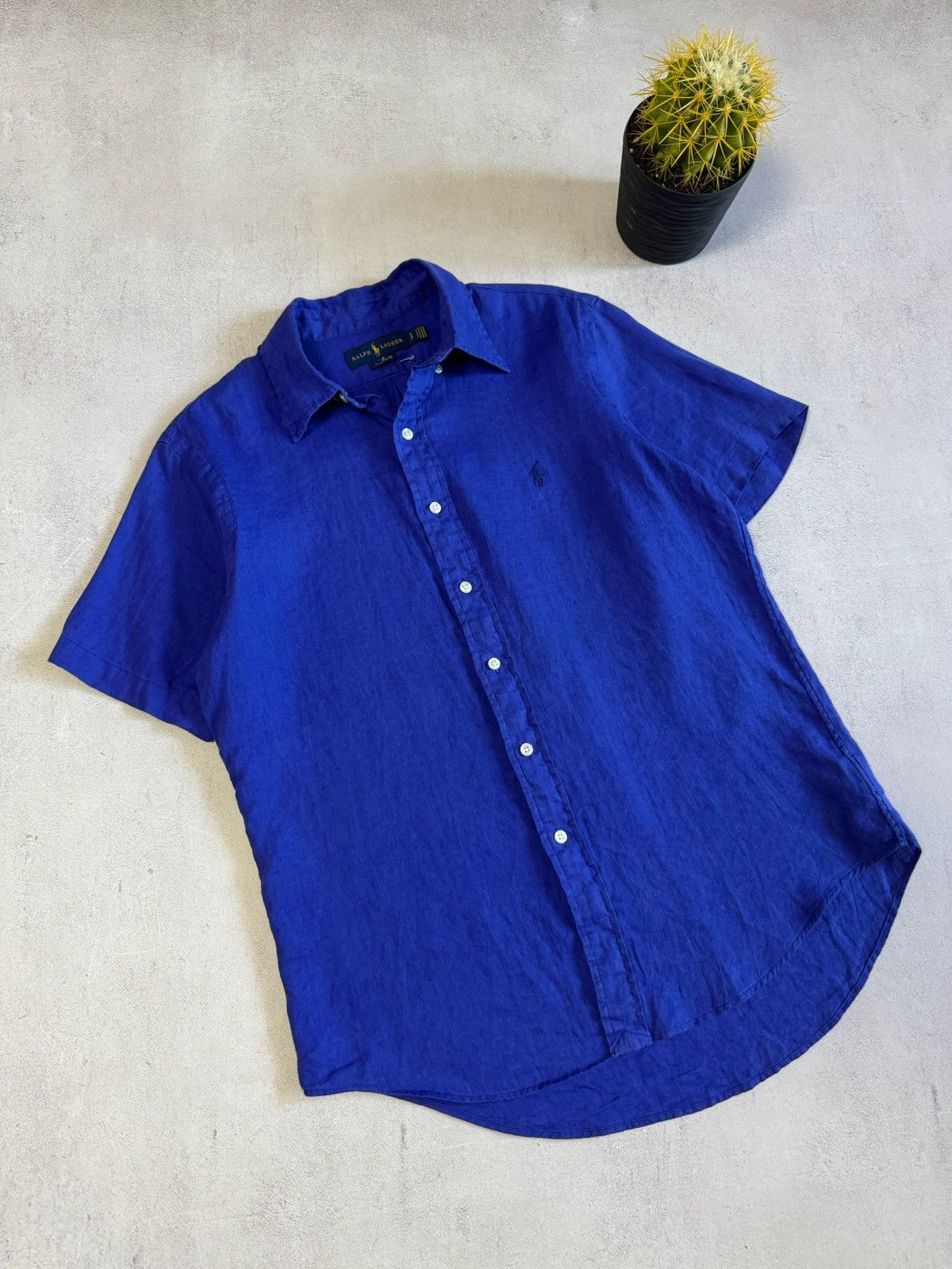 Polo Ralph Lauren Polo Ralph Lauren Linen Button Up Shirt Shorts Sleeve Mens Size US S / EU 44-46 / 1 - 2 Thumbnail