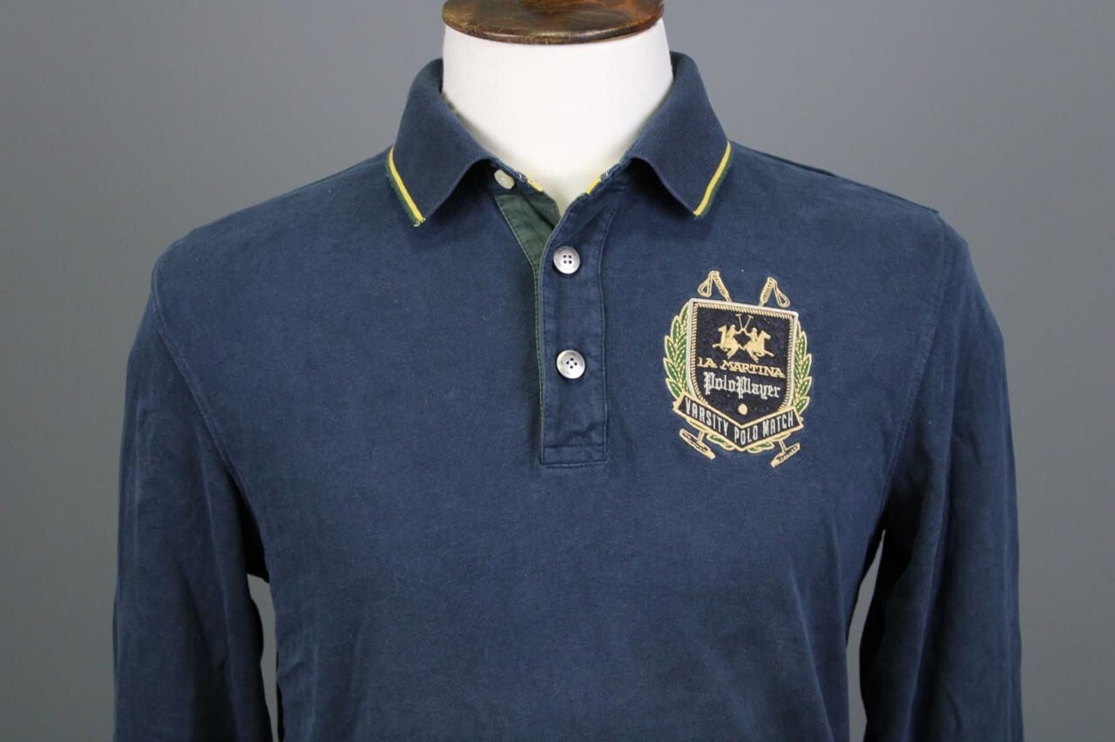 La Martina La Martina Buenos Aires Blue Varsity Polo Shirt Size M Size US M / EU 48-50 / 2 - 2 Thumbnail