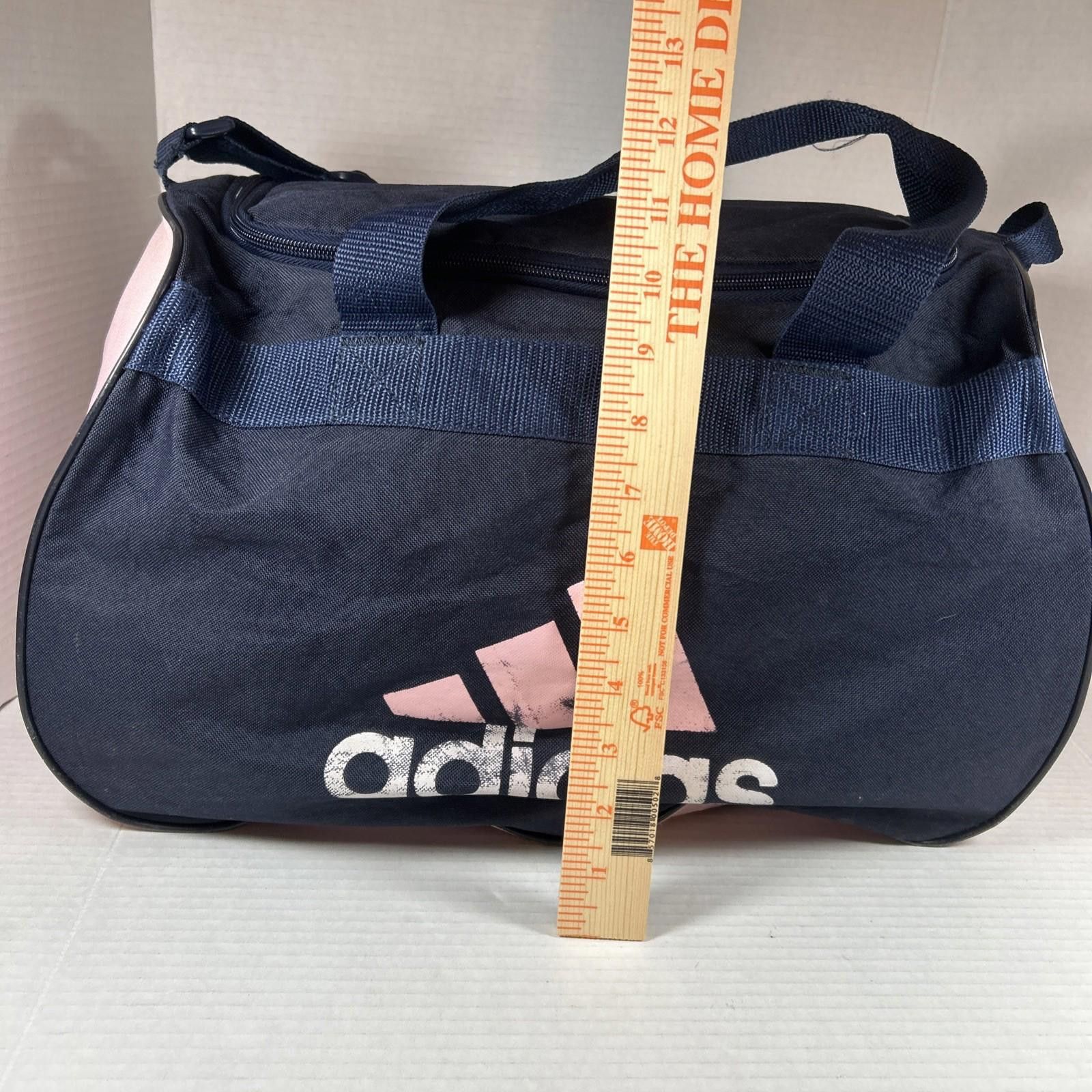 Adidas ADIDAS Defender Duffel Bag Blue Pink Fonts Gym Travel Size ONE SIZE - 7 Thumbnail