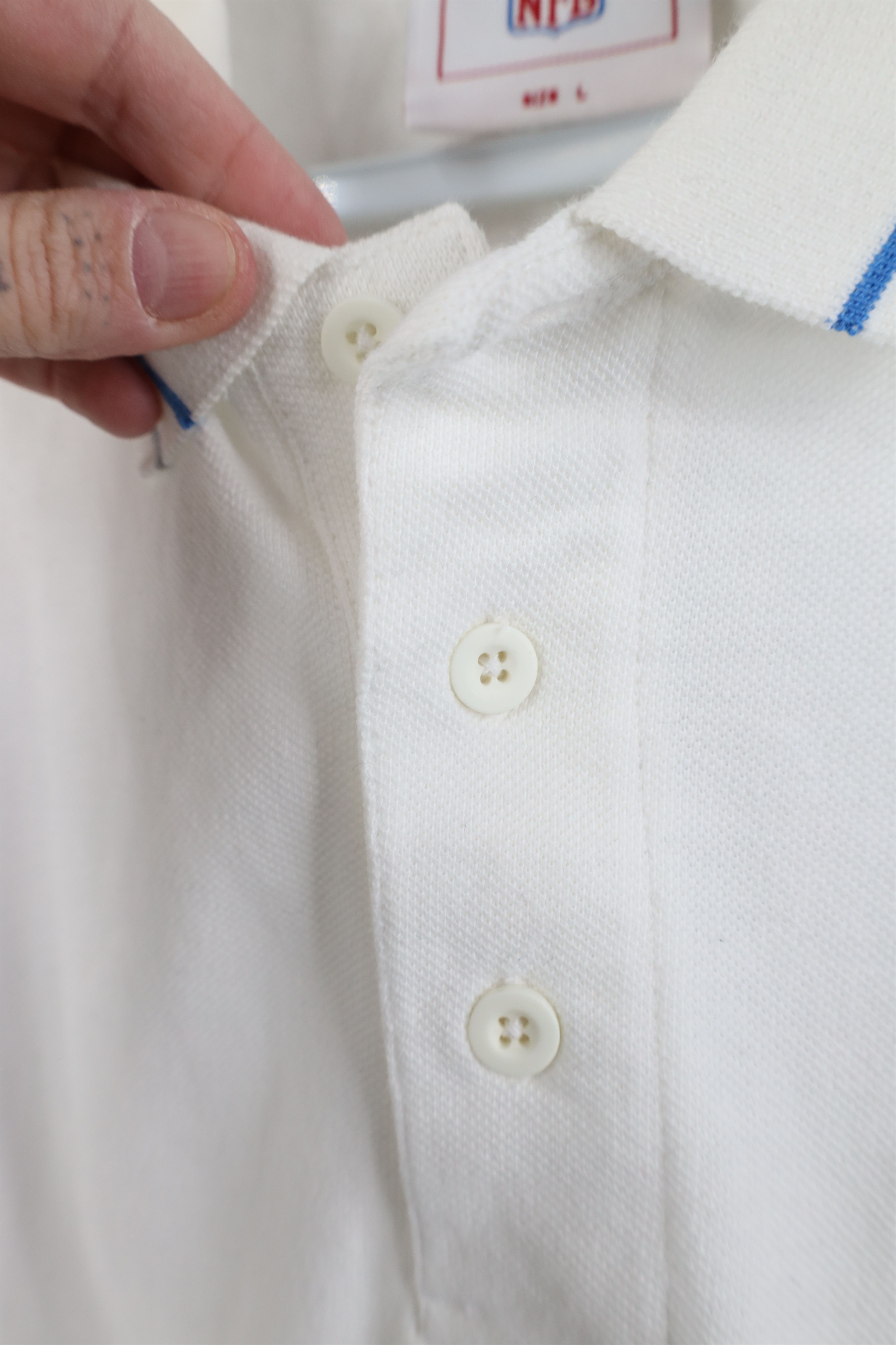 Vintage Vintage NFL Detroit Lions Football Golf Polo Shirt White Size US L / EU 52-54 / 3 - 5 Thumbnail