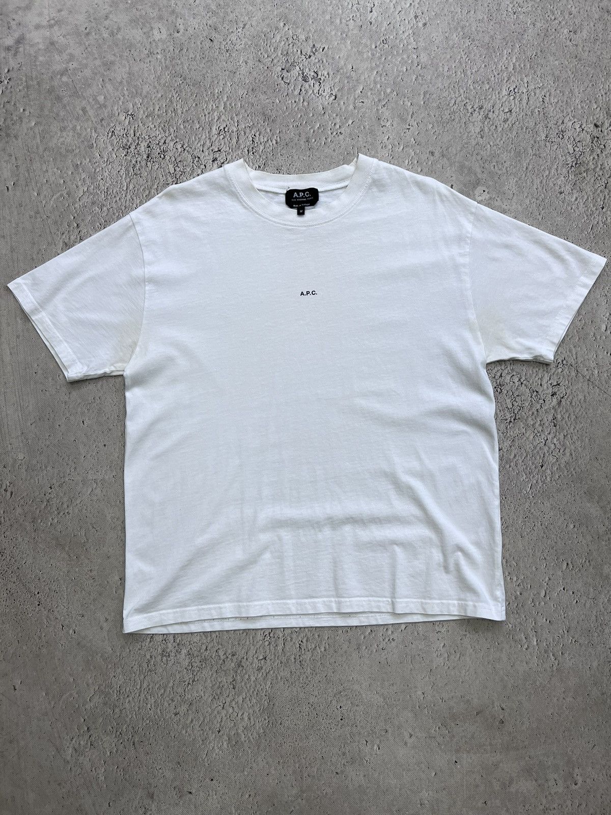 A.P.C. Vintage A. P. C. CENTR MINI LOGO T-Shirt Size US M / EU 48-50 / 2 - 1 Thumbnail