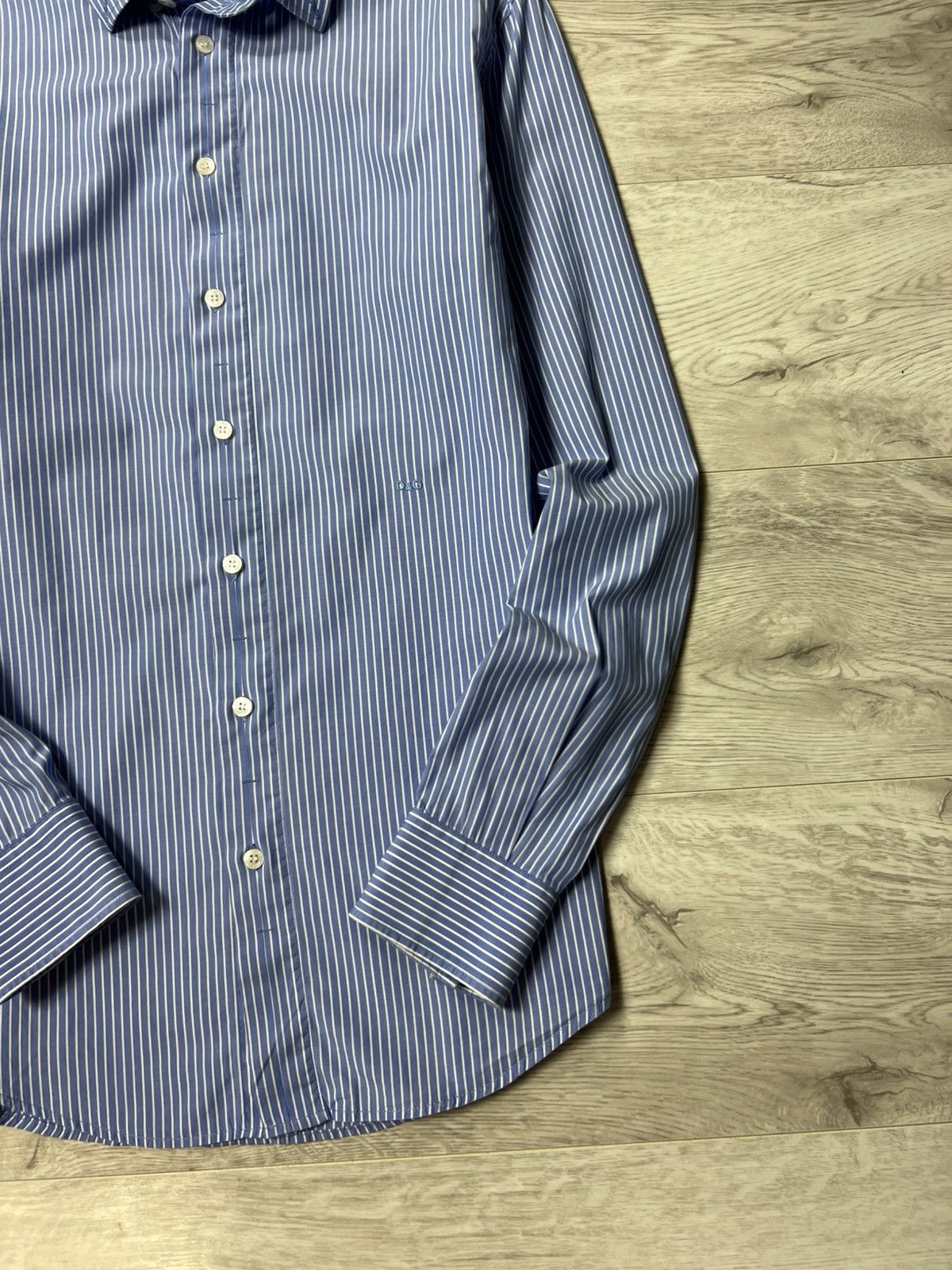Dolce & Gabbana Dolce & Gabbana Striped Button Up Slim Shirt D&G Logo Size US M / EU 48-50 / 2 - 6 Thumbnail