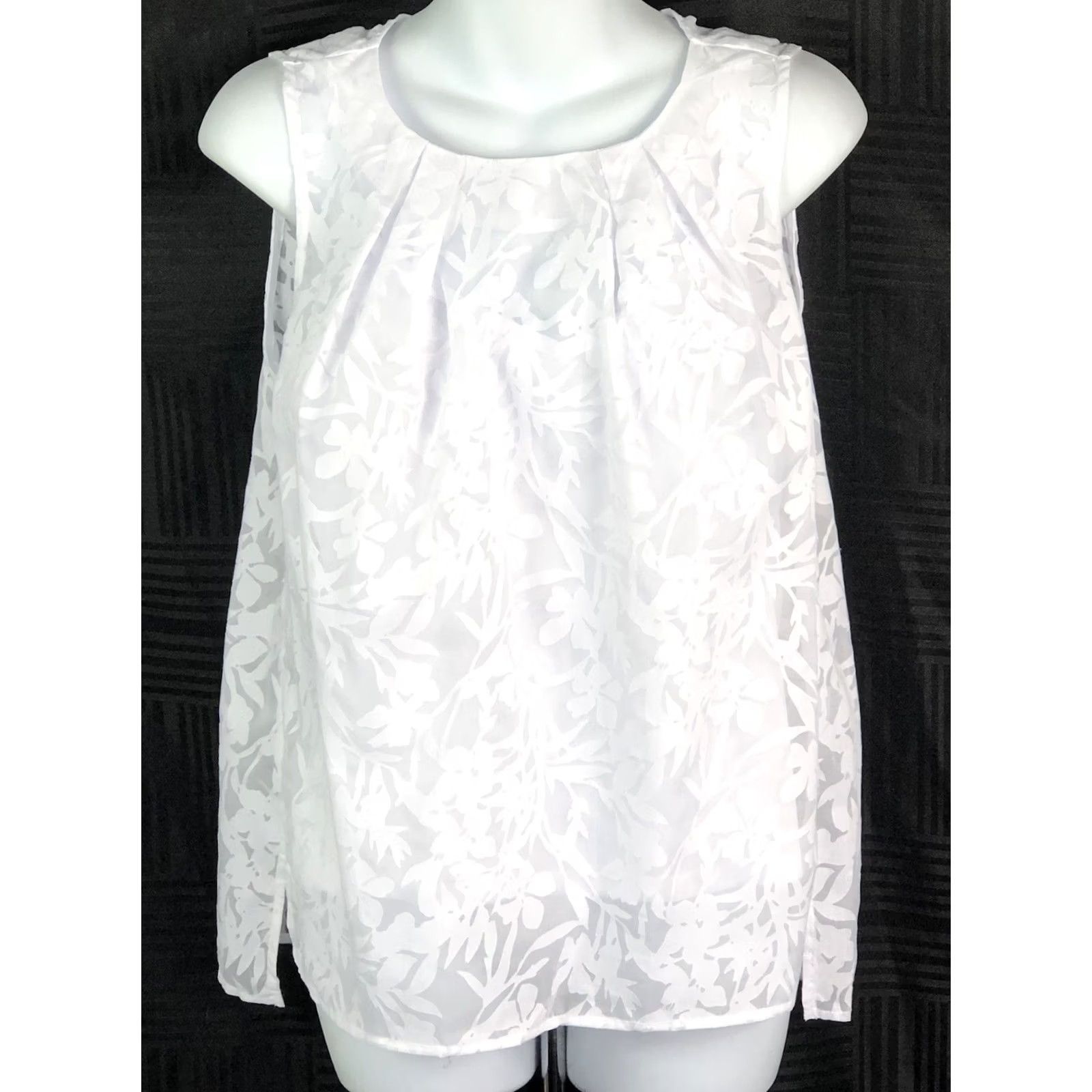 Liz Claiborne Liz Claiborne combo top blouse M White Floral Fairy Boho Dainty Size M / US 6-8 / IT 42-44 - 5 Thumbnail