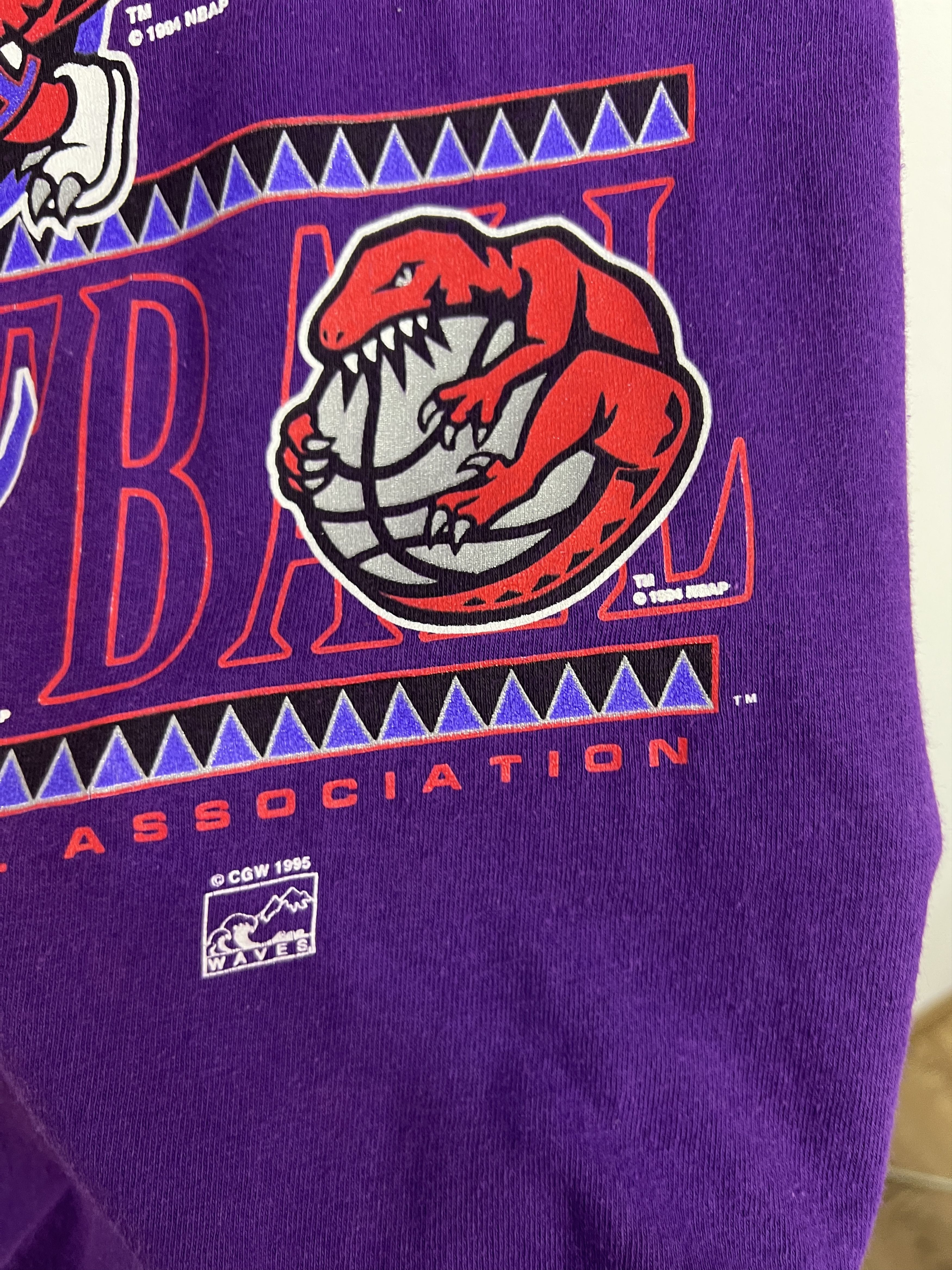 Vintage Vintage 90's Toronto Raptors NBA Over Print Shirt Rare Size US M / EU 48-50 / 2 - 6 Thumbnail