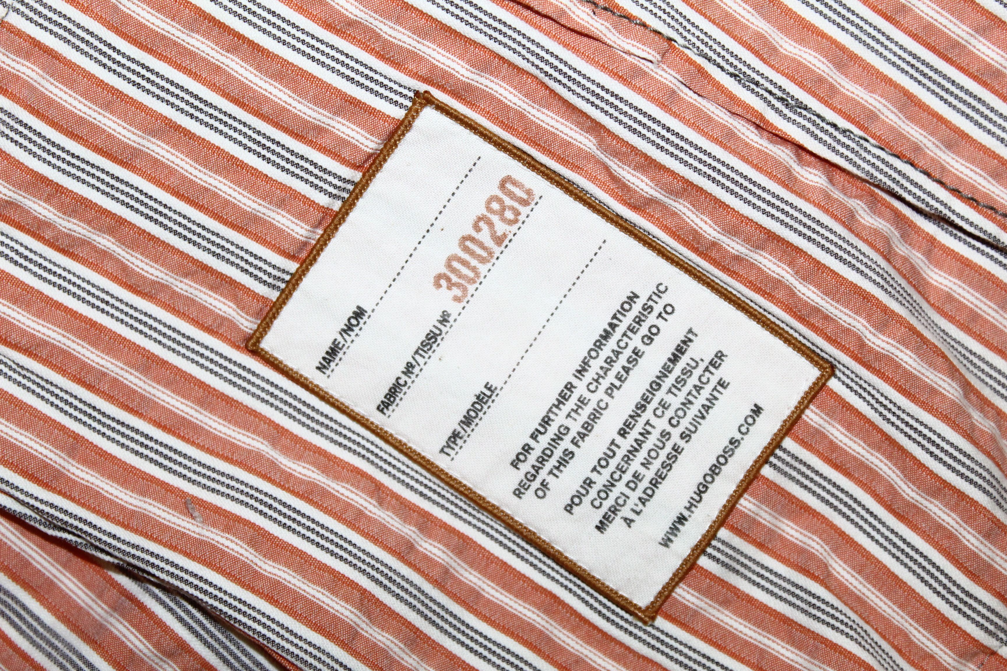 Hugo Boss 🔥90's Boss Orange Cotton Striped Hickory Blazer Jacket Size US L / EU 52-54 / 3 - 10 Thumbnail