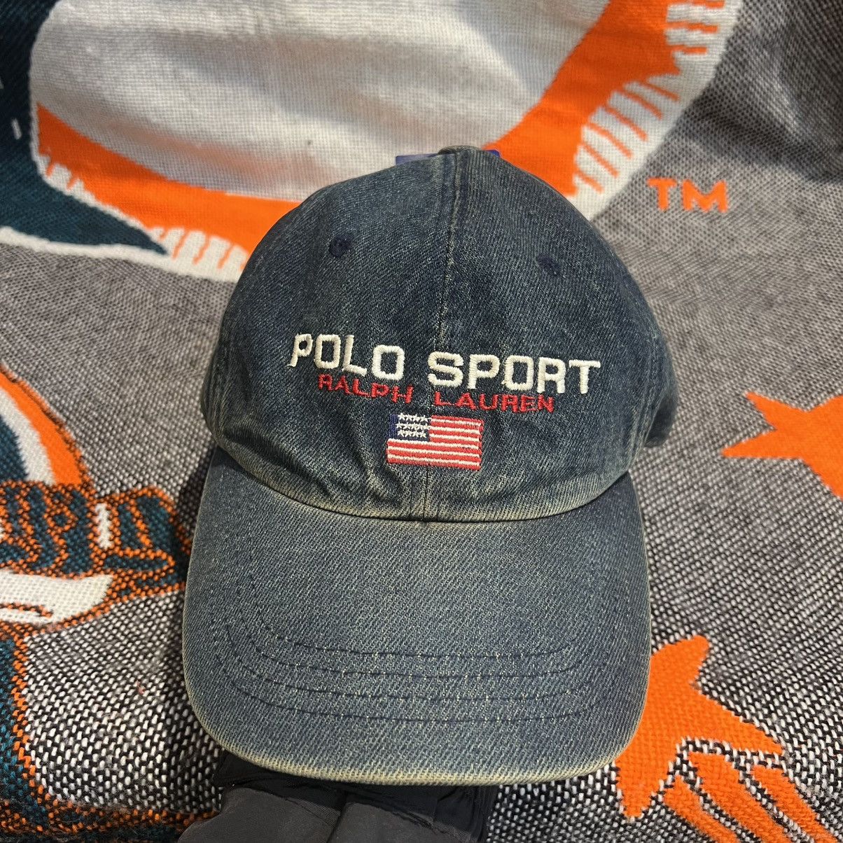 Polo Ralph Lauren × Vintage Ralph lauren polo sport denim cap Size ONE SIZE - 2 Thumbnail