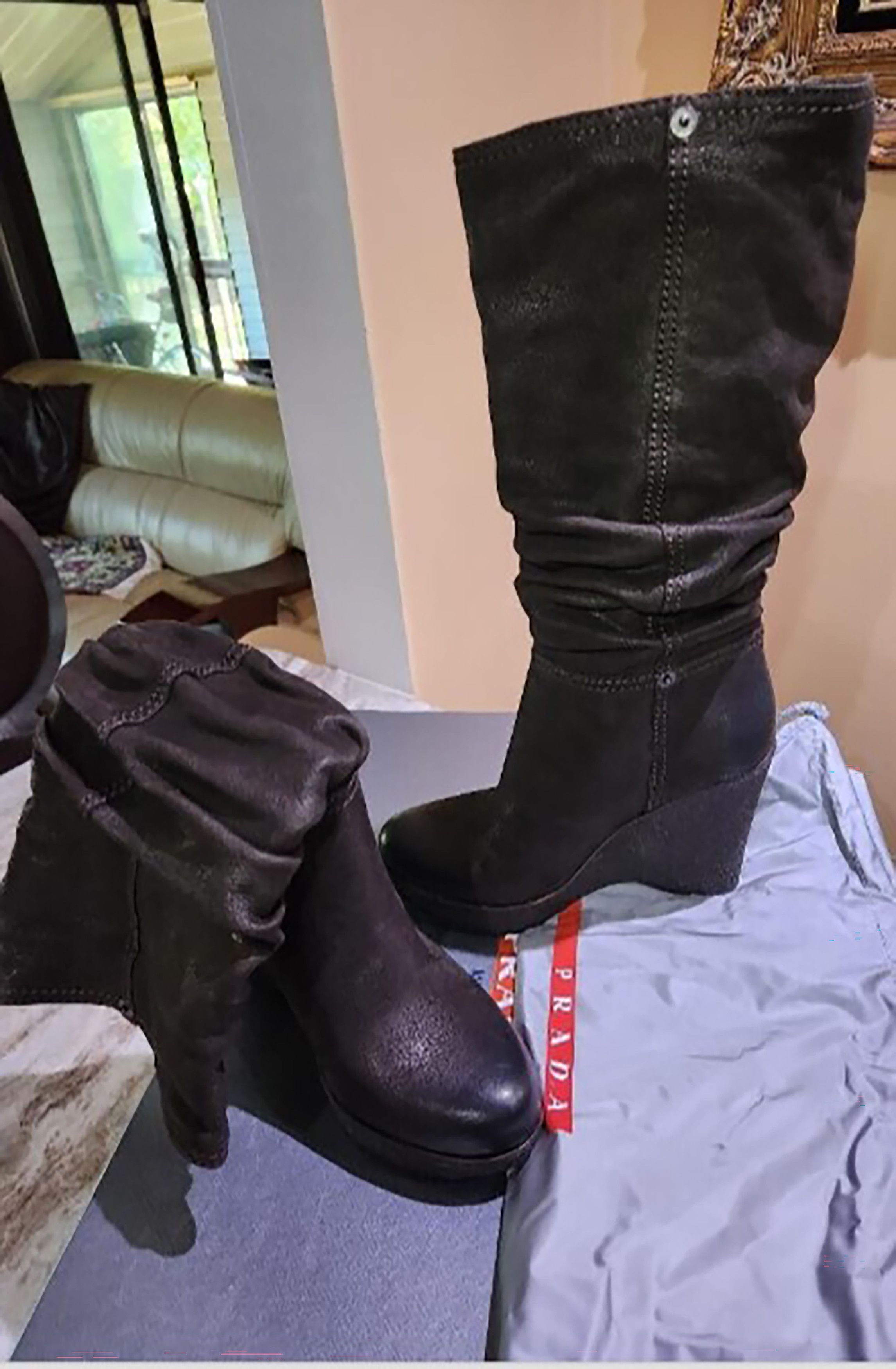 Prada Prada AW99 Linea Rossa Sports Knee Boots | Grailed