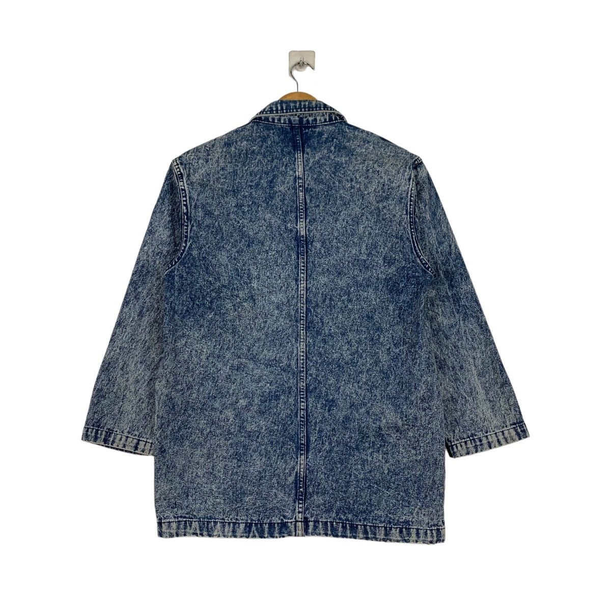 Japanese Brand MIREILLE Embroidery Logo Acid Wash Denim Jacket #1096-C50 Size L / US 10 / IT 46 - 7 Thumbnail