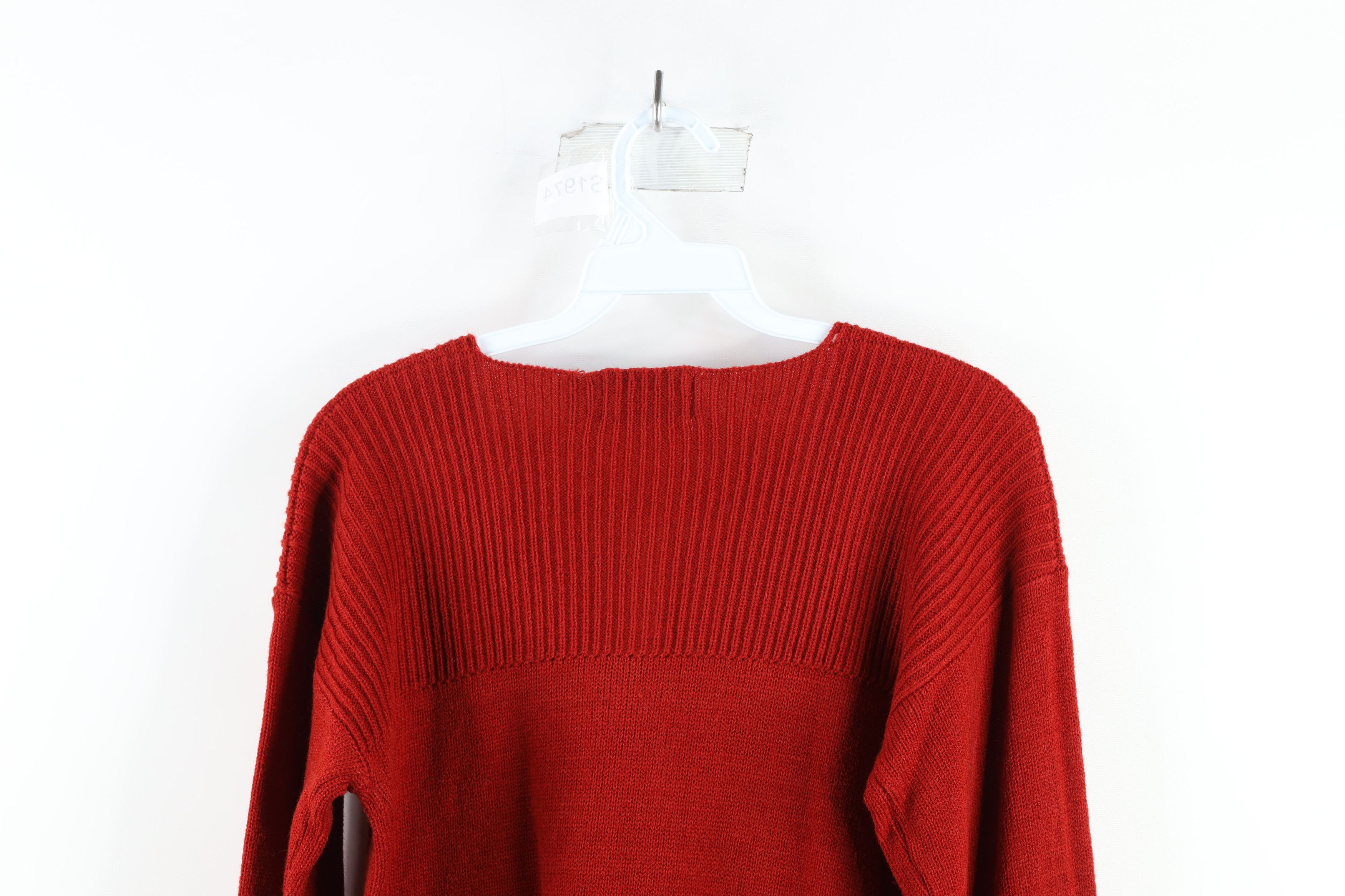 Vintage Vintage 70s Boho Chic Sleeve Ribbed Knit Henley Sweater Size M / US 6-8 / IT 42-44 - 8 Thumbnail