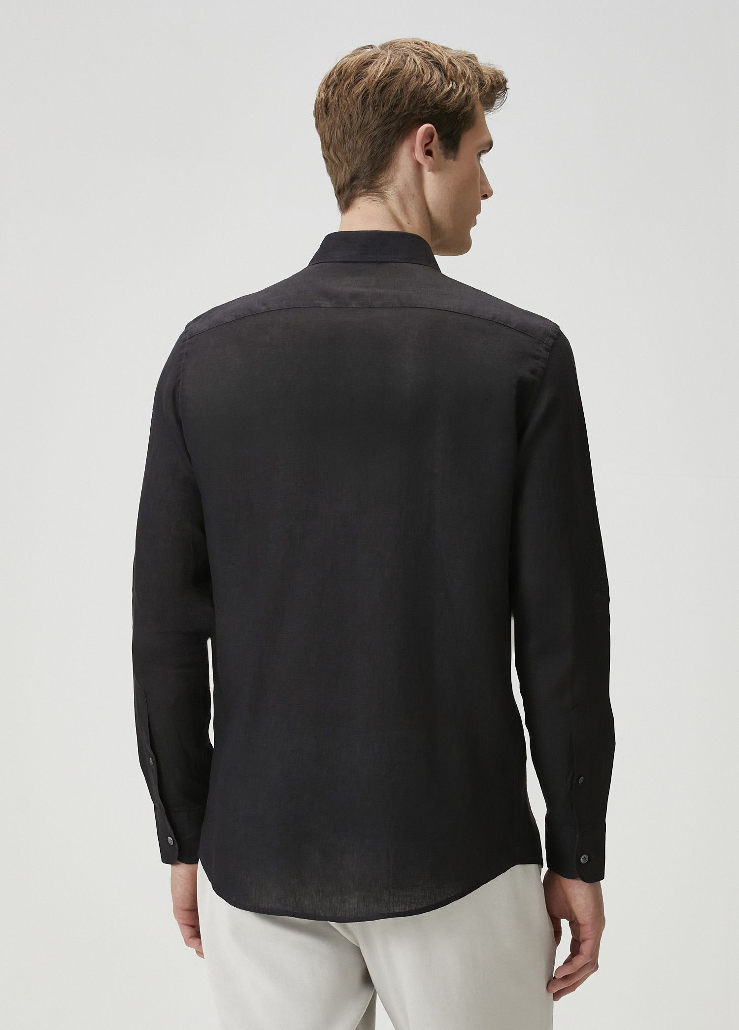 Ermenegildo Zegna ZEGNA 2025 Collection black linen shirt Size Medium Size US M / EU 48-50 / 2 - 3 Thumbnail