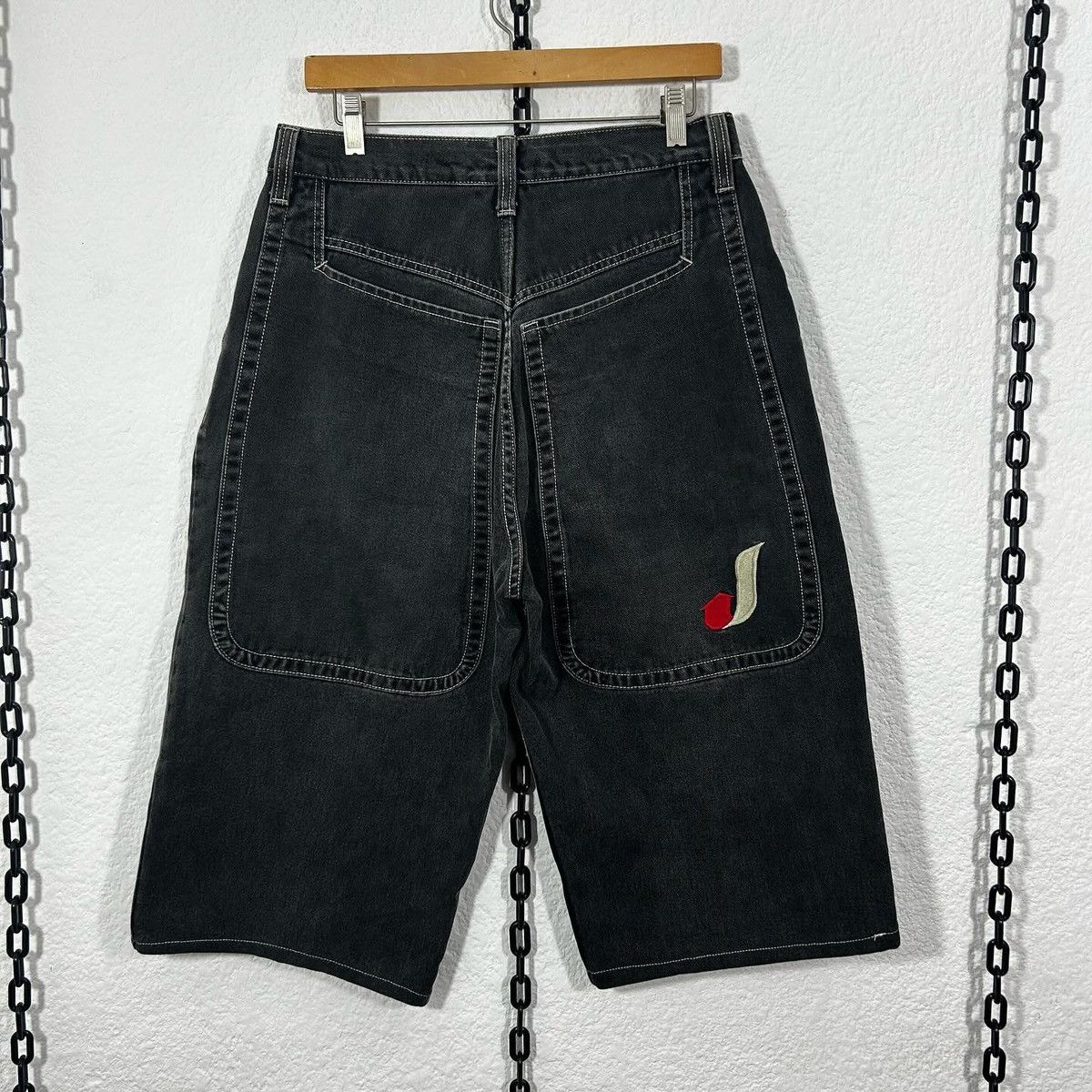 image of 90’S Jnco Spy Jorts in Black, Men's (Size 32)