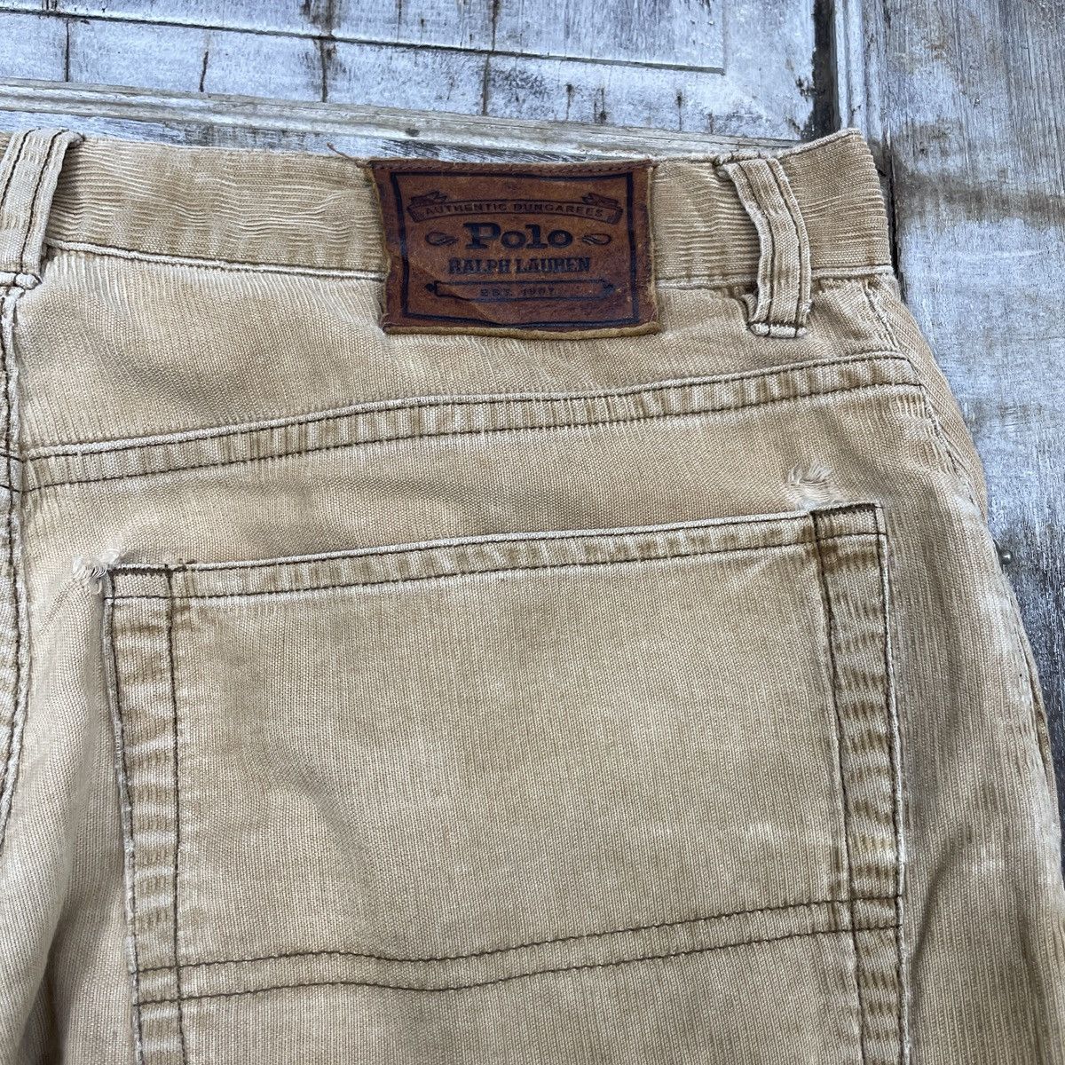 Polo Ralph Lauren × Vintage Corduroy Vintage Polo Ralph Lauren Distressed Pant Size US 31 - 12 Thumbnail