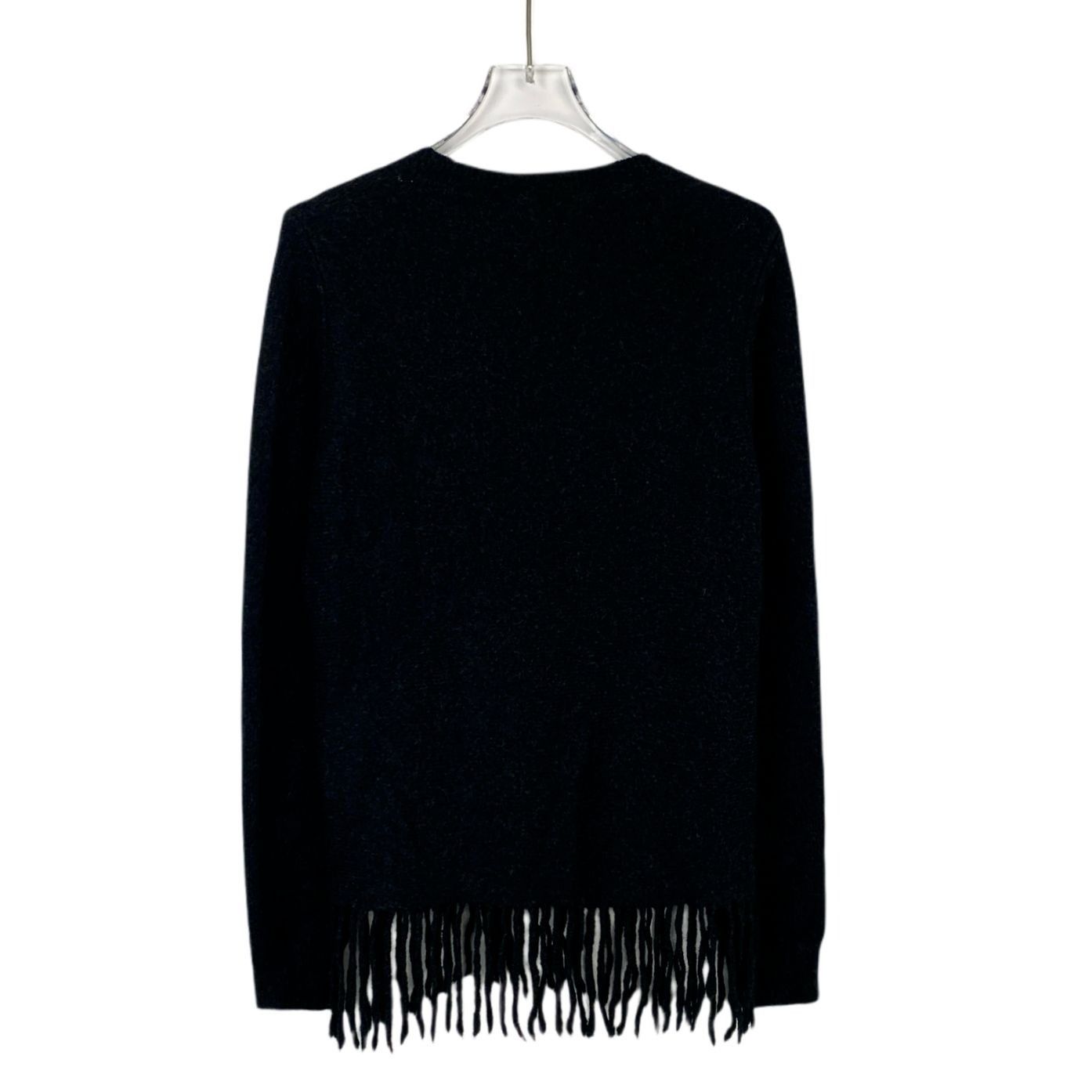 Other MaxMara Black Fringe Wool Blend Crew-Neck Sweater Size S Size S / US 4 / IT 40 - 6 Thumbnail