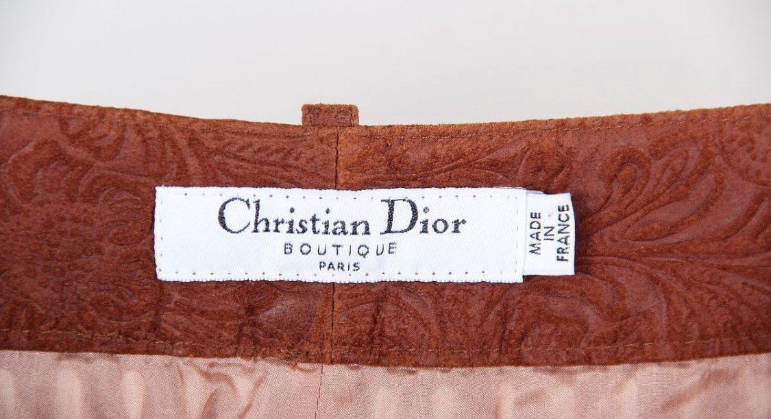 Dior Christian Dior Patterns Detail Leather Pants Size 28" / US 6 / IT 42 - 8 Thumbnail