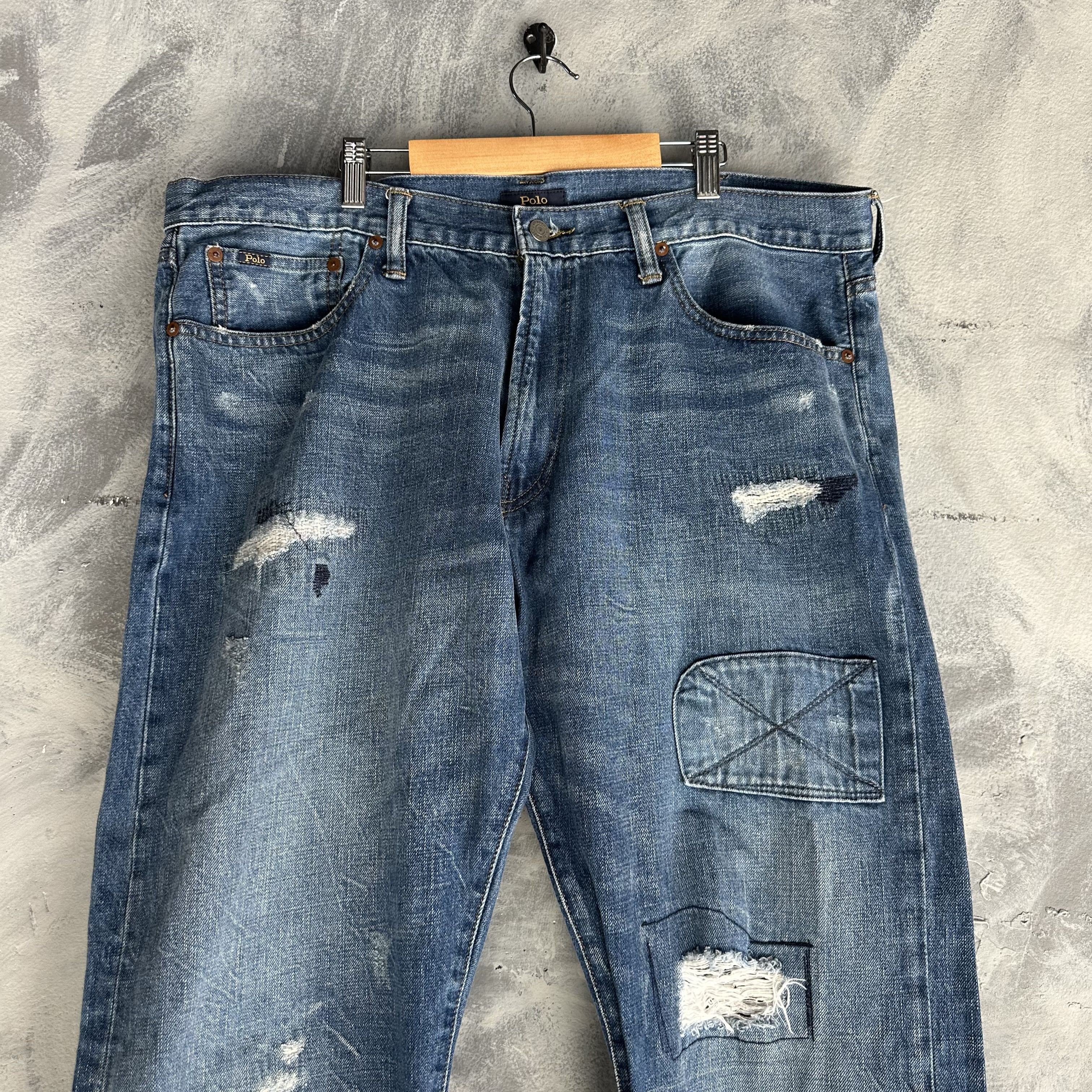 Polo Ralph Lauren Vtg Polo Ralph Lauren Jeans Mens 38x32 Classic Fit Sashiko Size US 38 / EU 54 - 1 Thumbnail