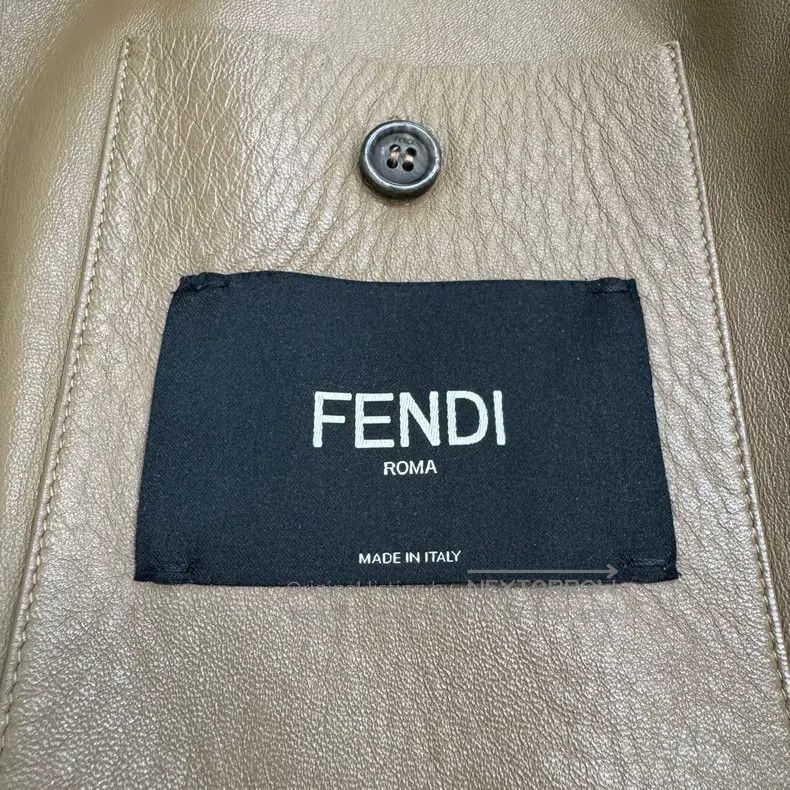 Fendi Fendi Leather and Fur Integrated Patchwork Jacket Size US M / EU 48-50 / 2 - 3 Thumbnail