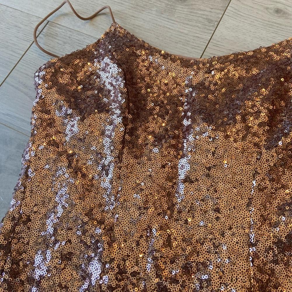 Designer Stunning Sequin Mini Dress - Perfect for Parties! Size S / US 4 / IT 40 - 2 Thumbnail