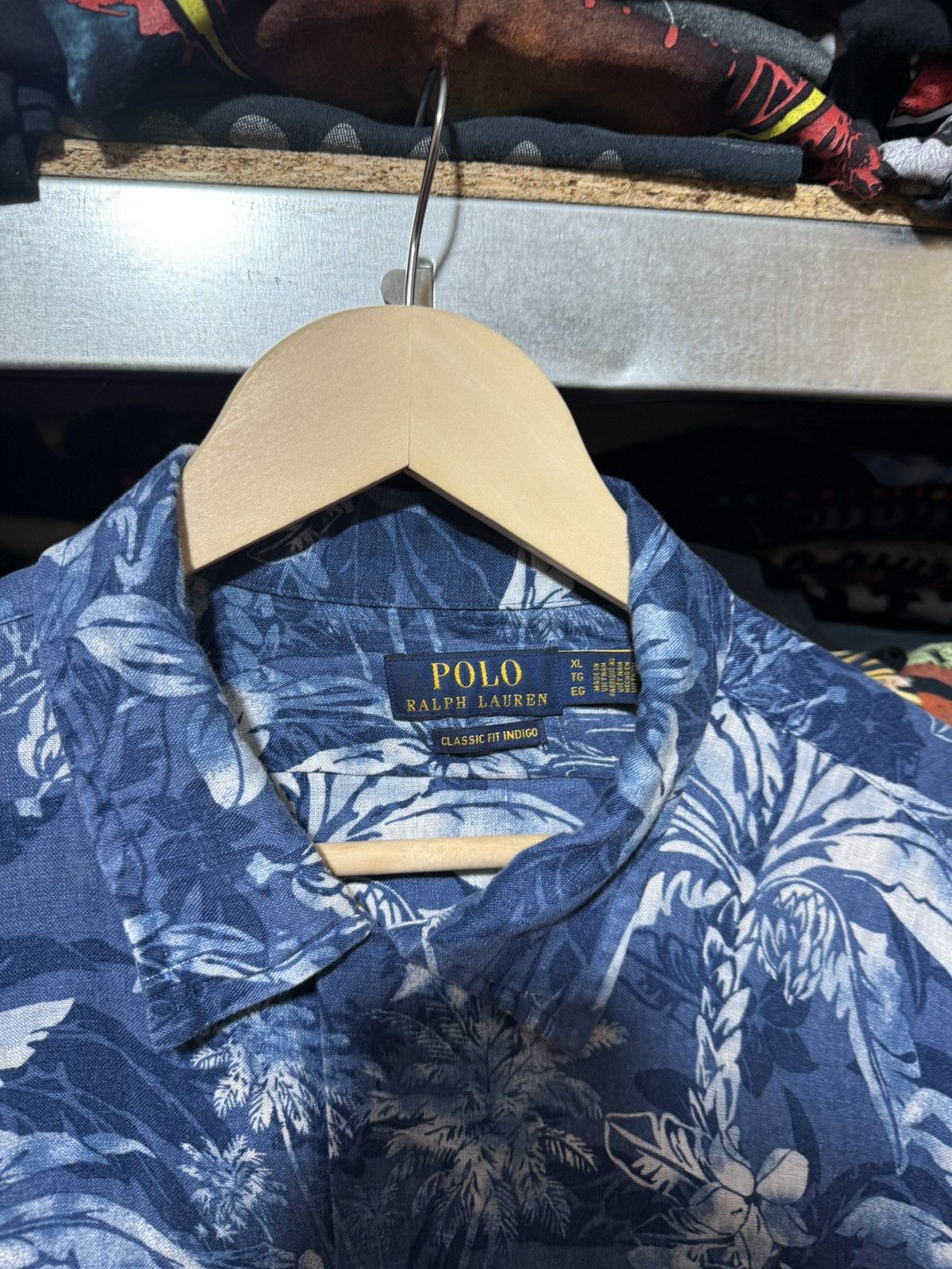 Polo Ralph Lauren Polo Ralph Lauren Blue Linen Palm Island Button Shirt Hawaii Size US XXL / EU 58 / 5 - 4 Thumbnail