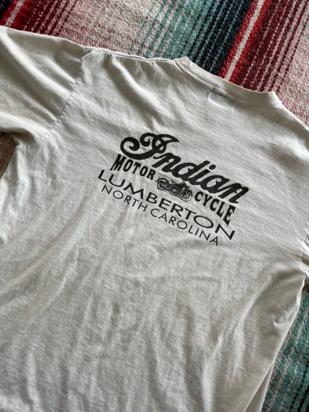 Indian Motorcycle Vintage Distressed Indian Motorcycle White Tee L Size US L / EU 52-54 / 3 - 4 Thumbnail